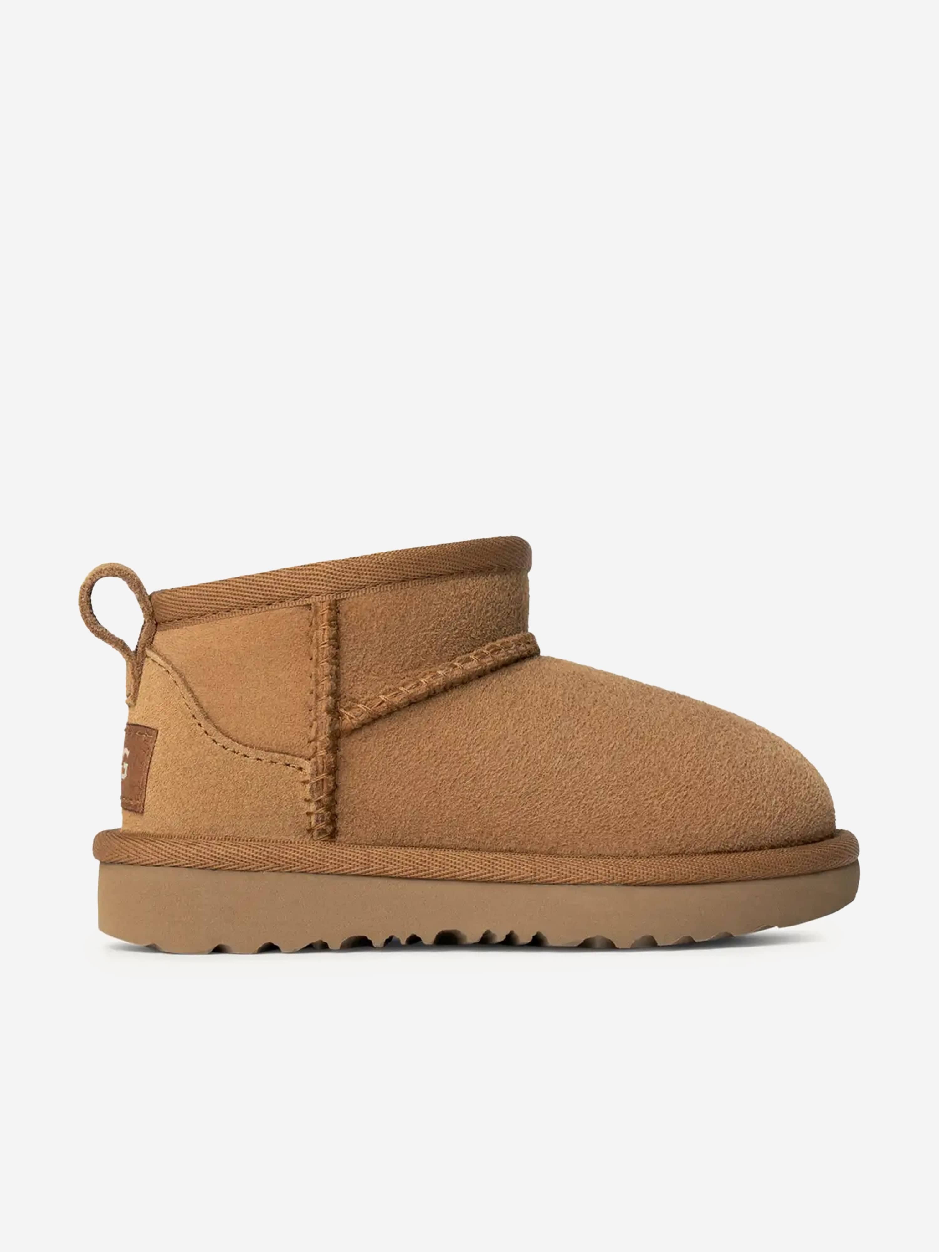 UGG Kids Classic Ultra Mini Boots in Chestnut