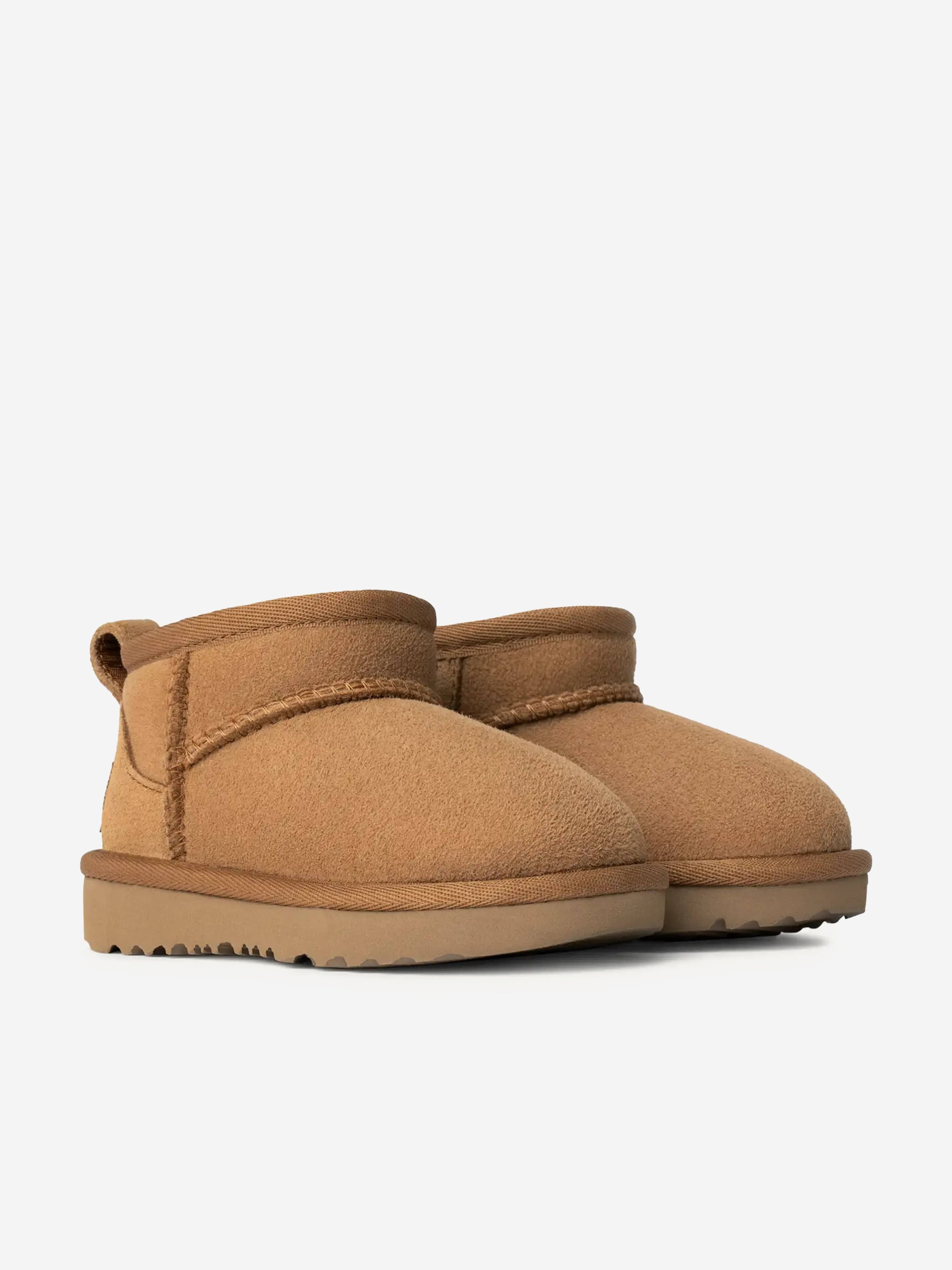 UGG Kids Classic Ultra Mini Boots in Chestnut