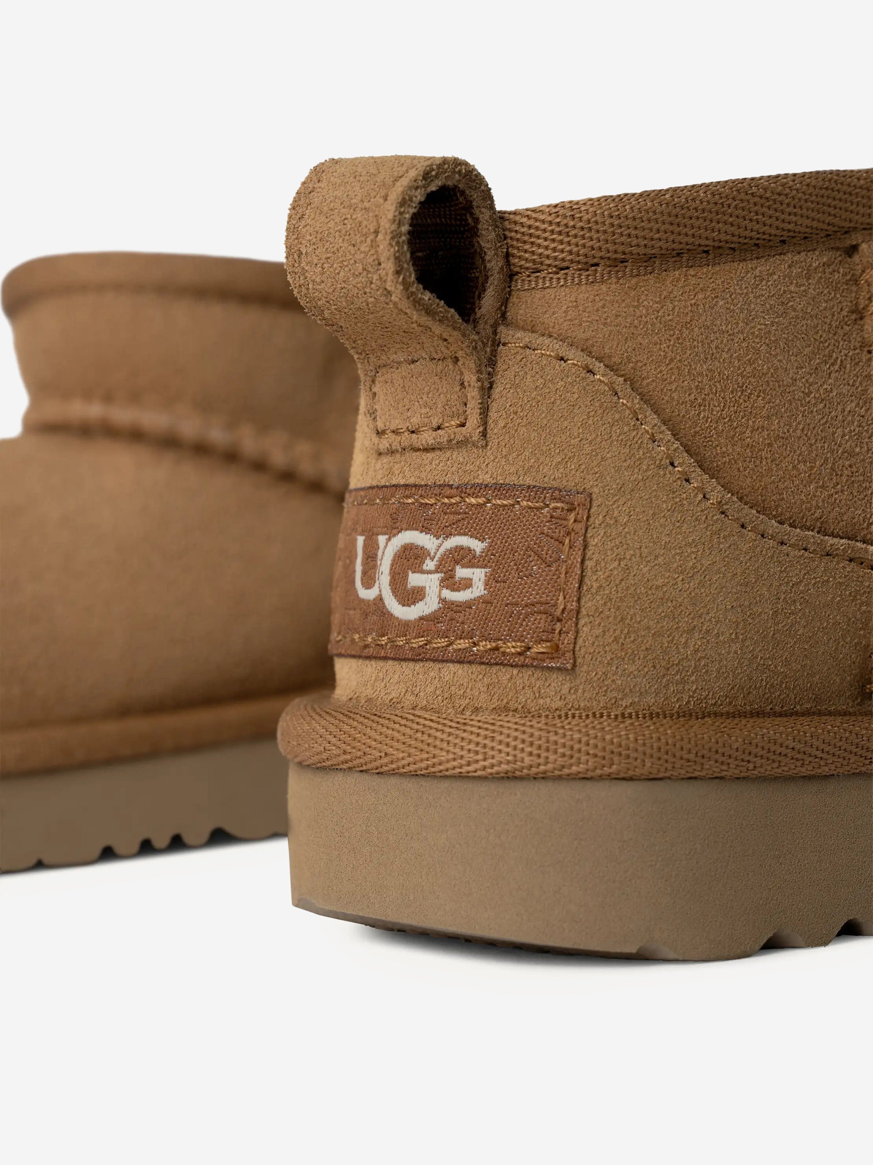 UGG Kids Classic Ultra Mini Boots in Chestnut