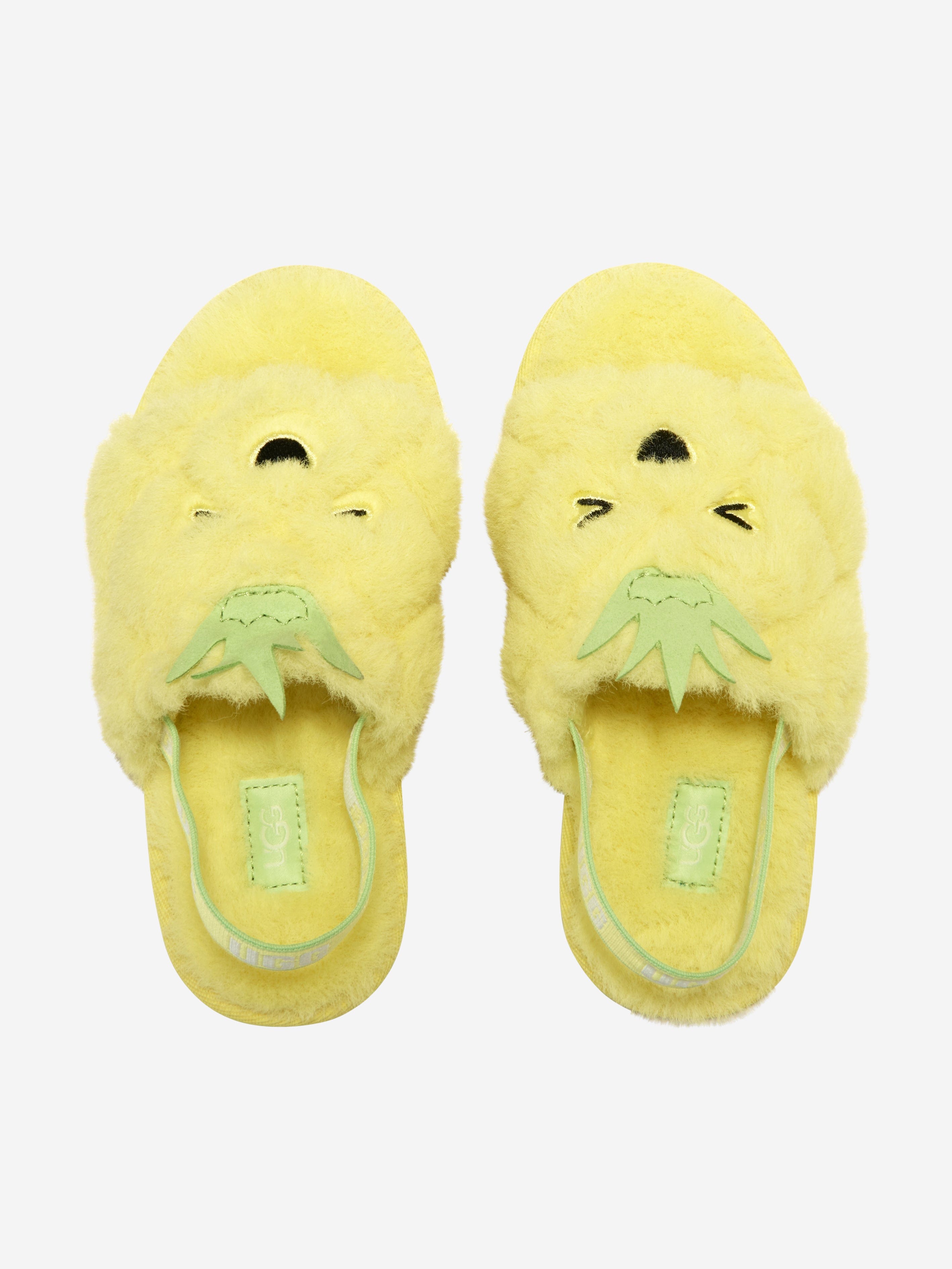 UGG Kids Fluff Yeah Pineapple Stuffie Slippers in Yellow