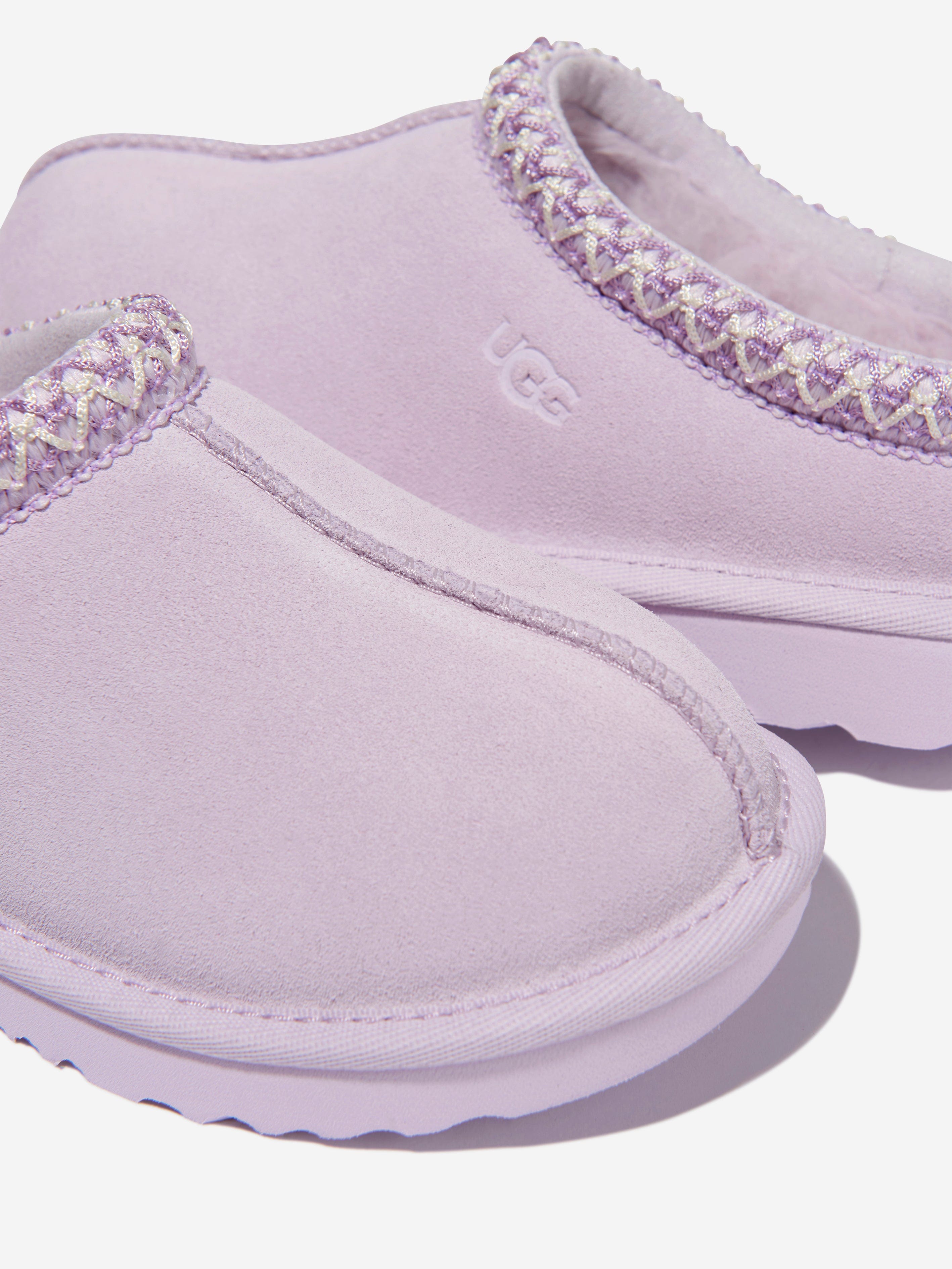 UGG Girls Suede Tasman II Slippers in Lilac