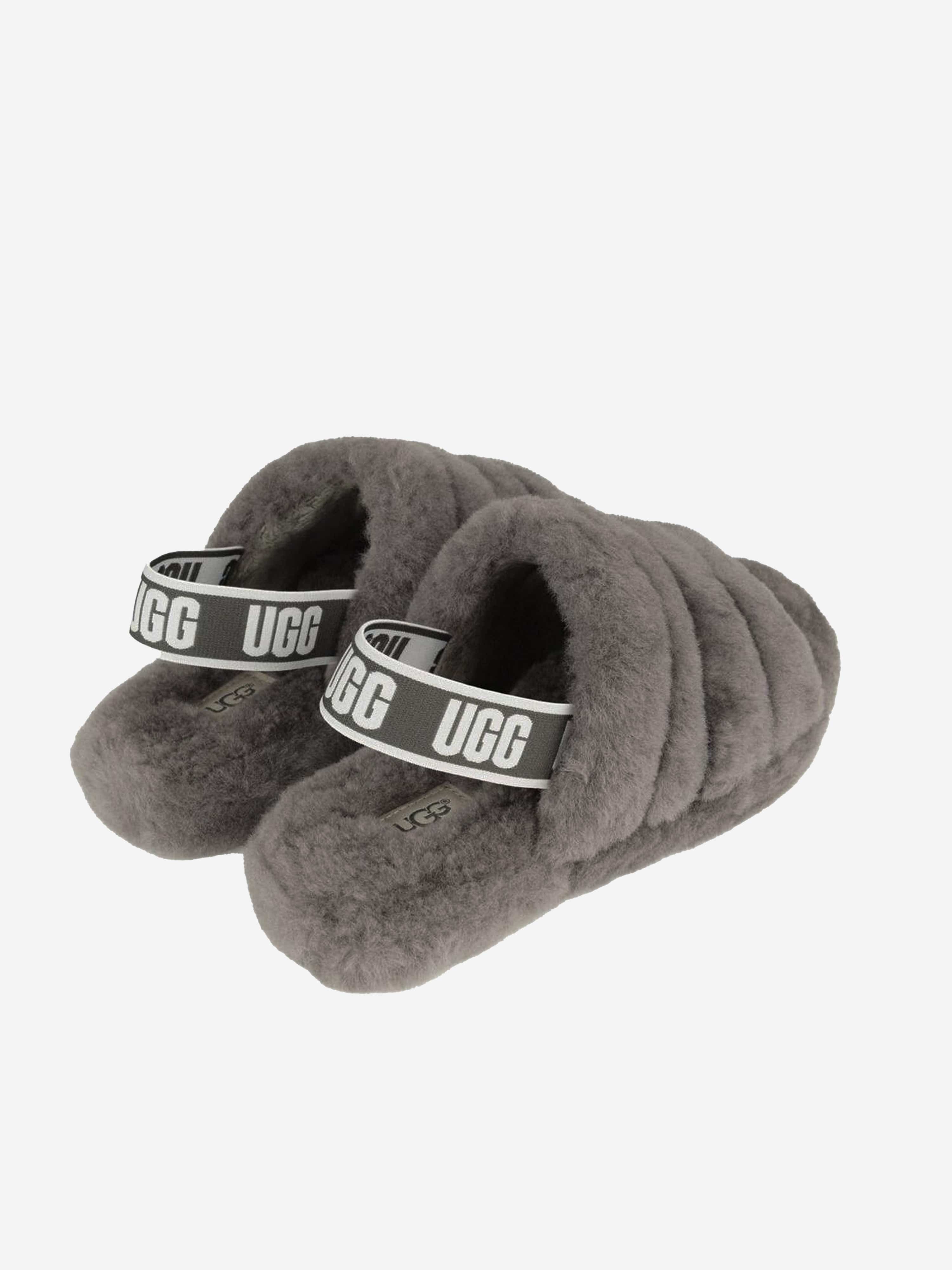 UGG Girls Sheepskin Fluff Yeah Sandals