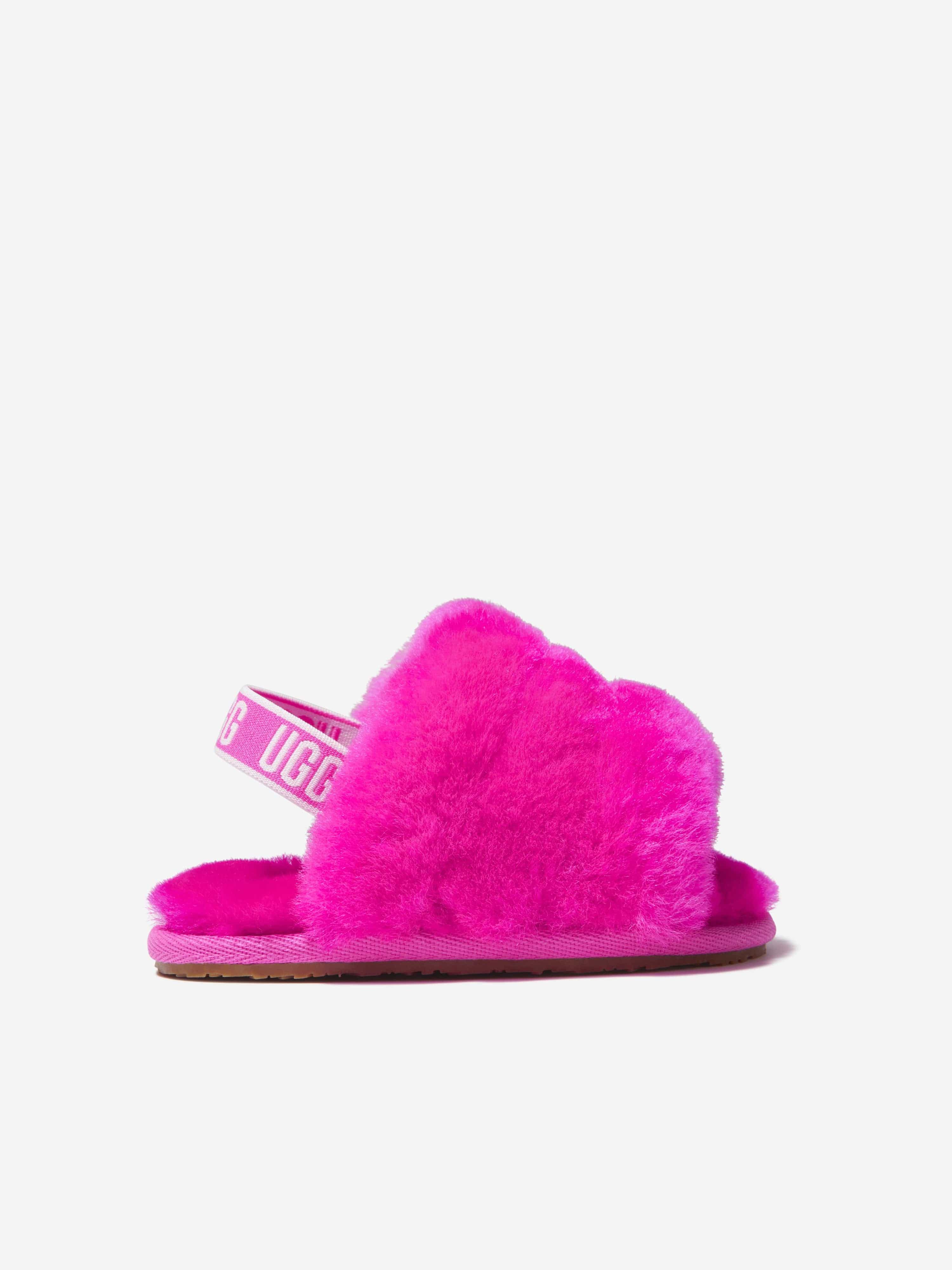 UGG Baby Girls Fluff Yeah Slides And Blanket Gift Set