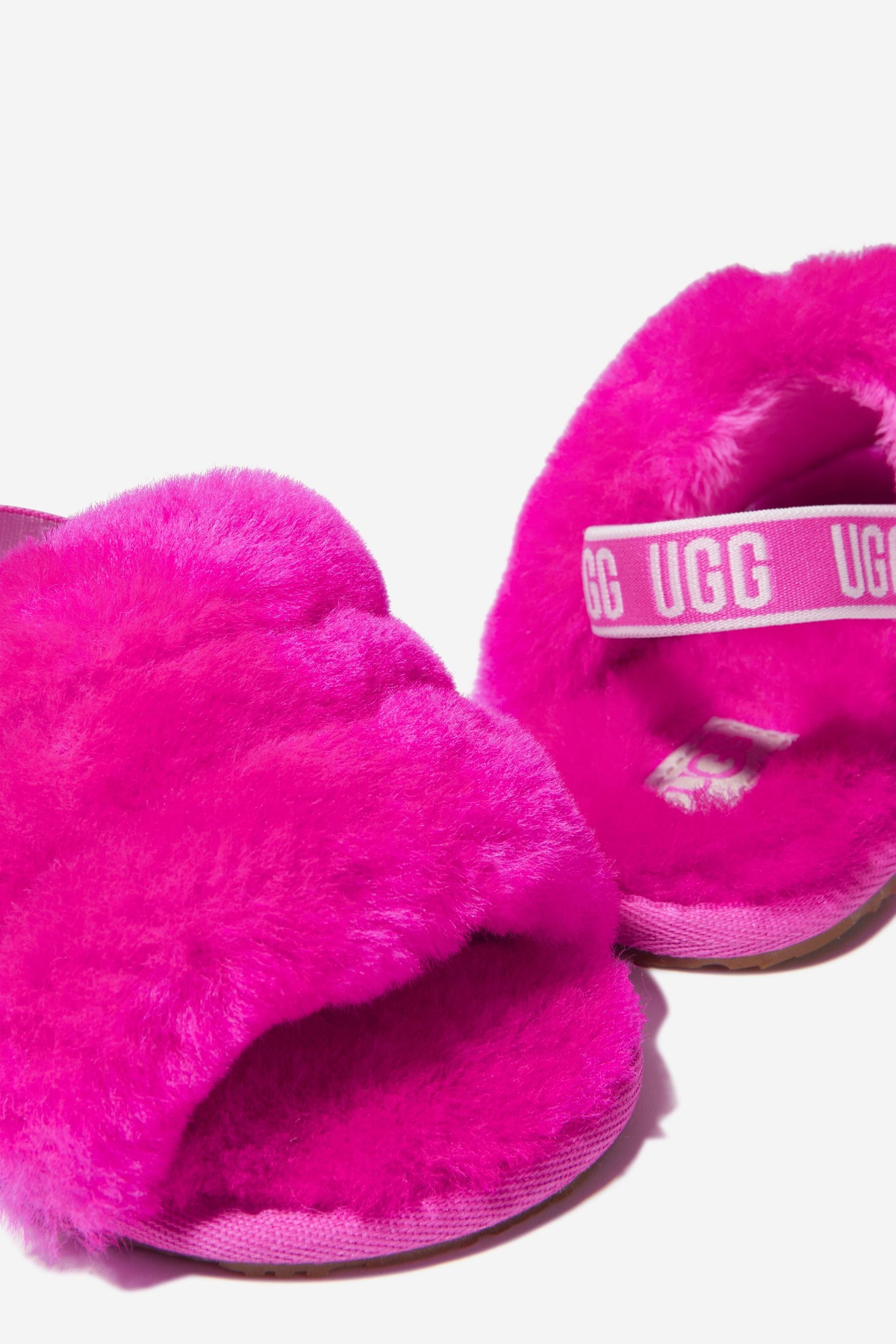 UGG Baby Girls Fluff Yeah Slides And Blanket Gift Set