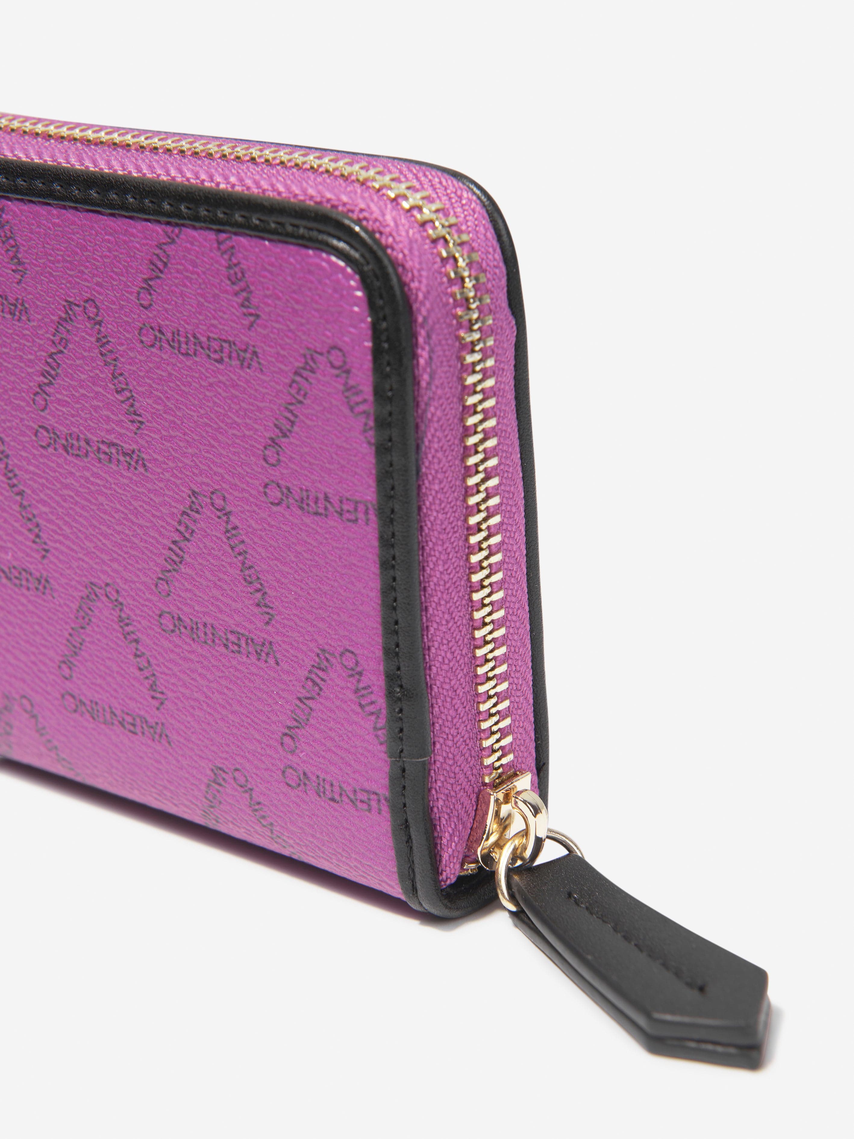 Valentino Girls Liuto Zip Around Wallet in Purple (W: 2cm)