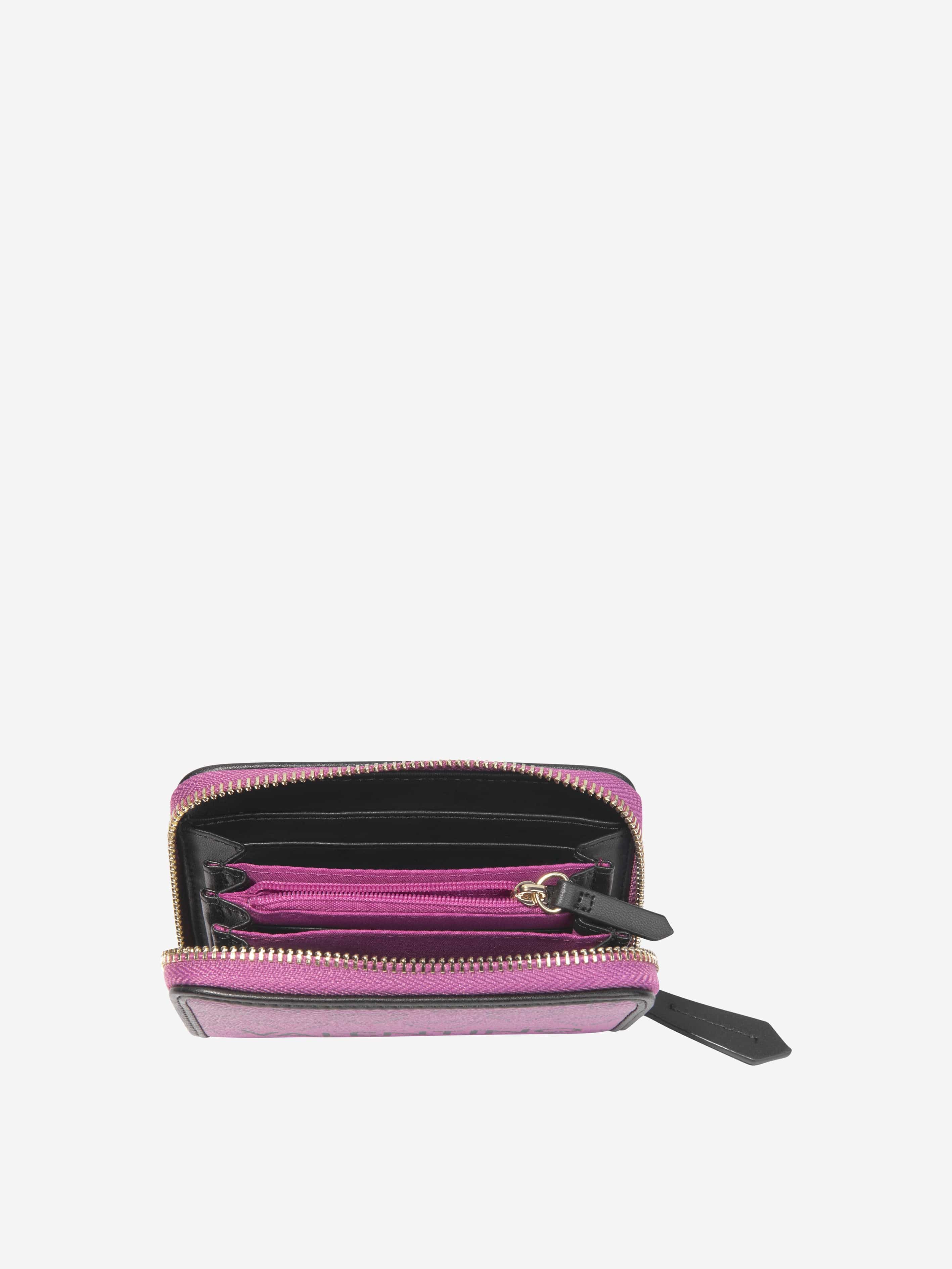 Valentino Girls Liuto Zip Around Wallet in Purple (W: 2cm)