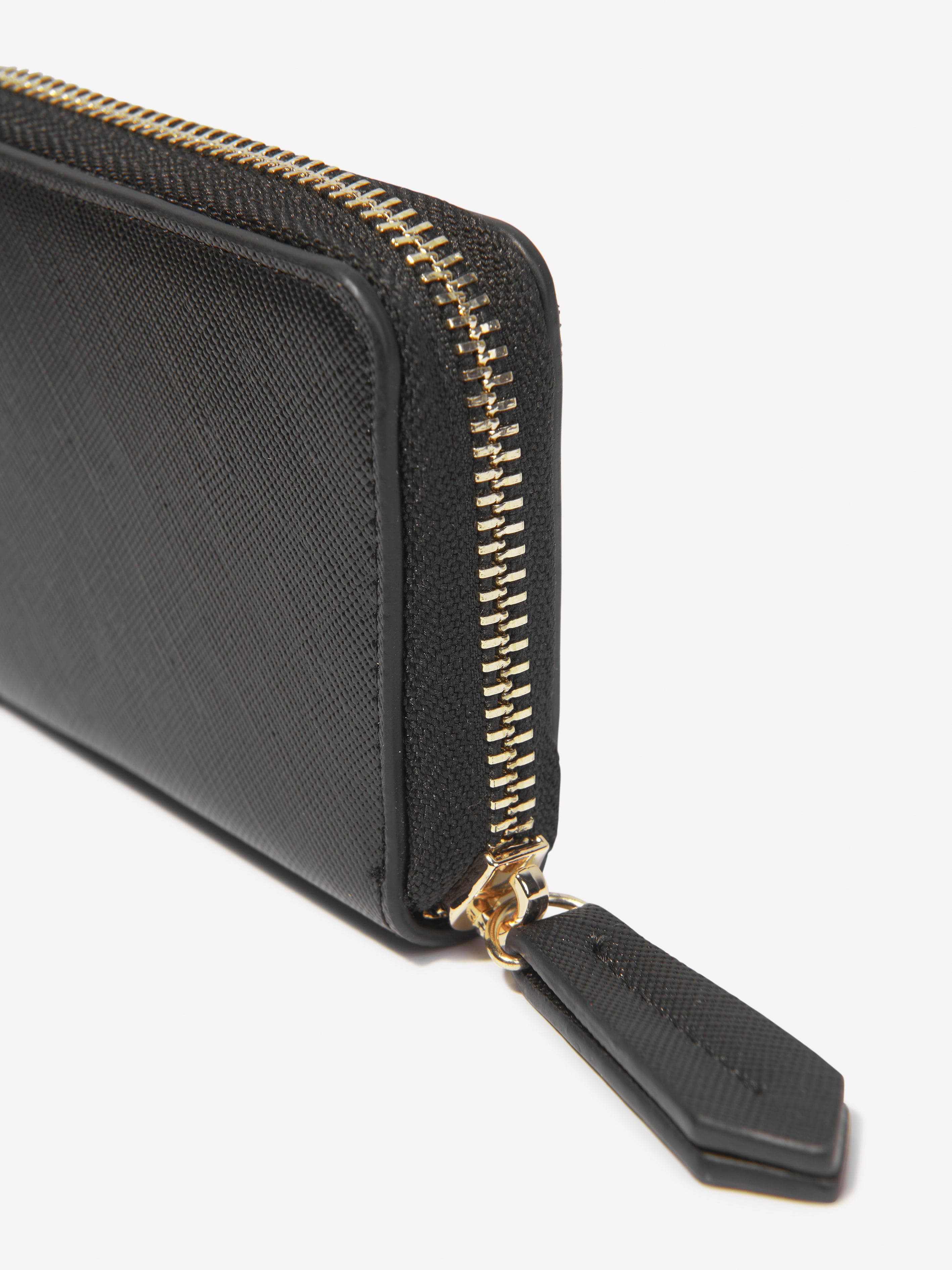 Valentino Girls Zero Zip Around Wallet in Black (W: 1.8cm)