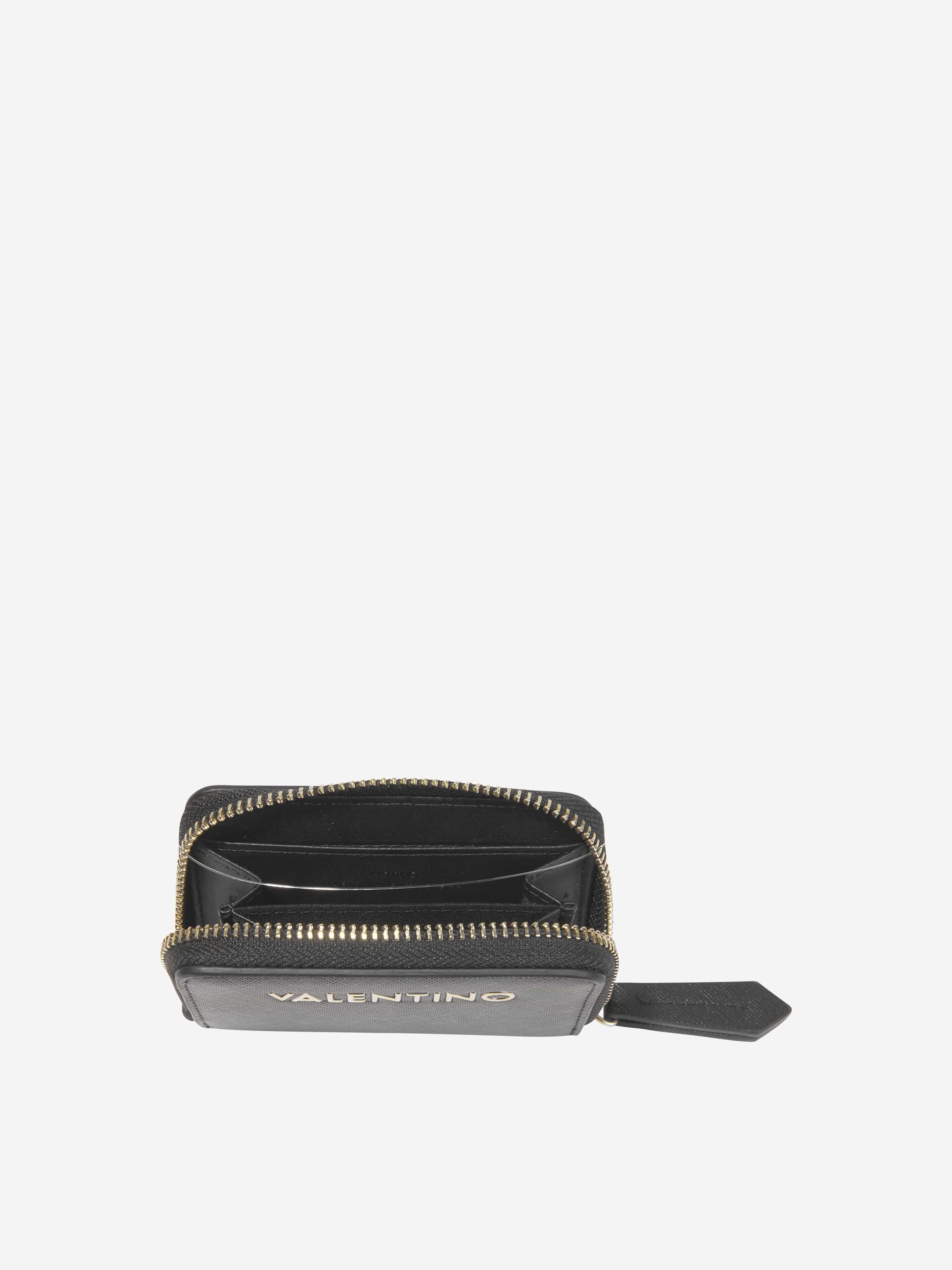 Valentino Girls Zero Zip Around Wallet in Black (W: 1.8cm)