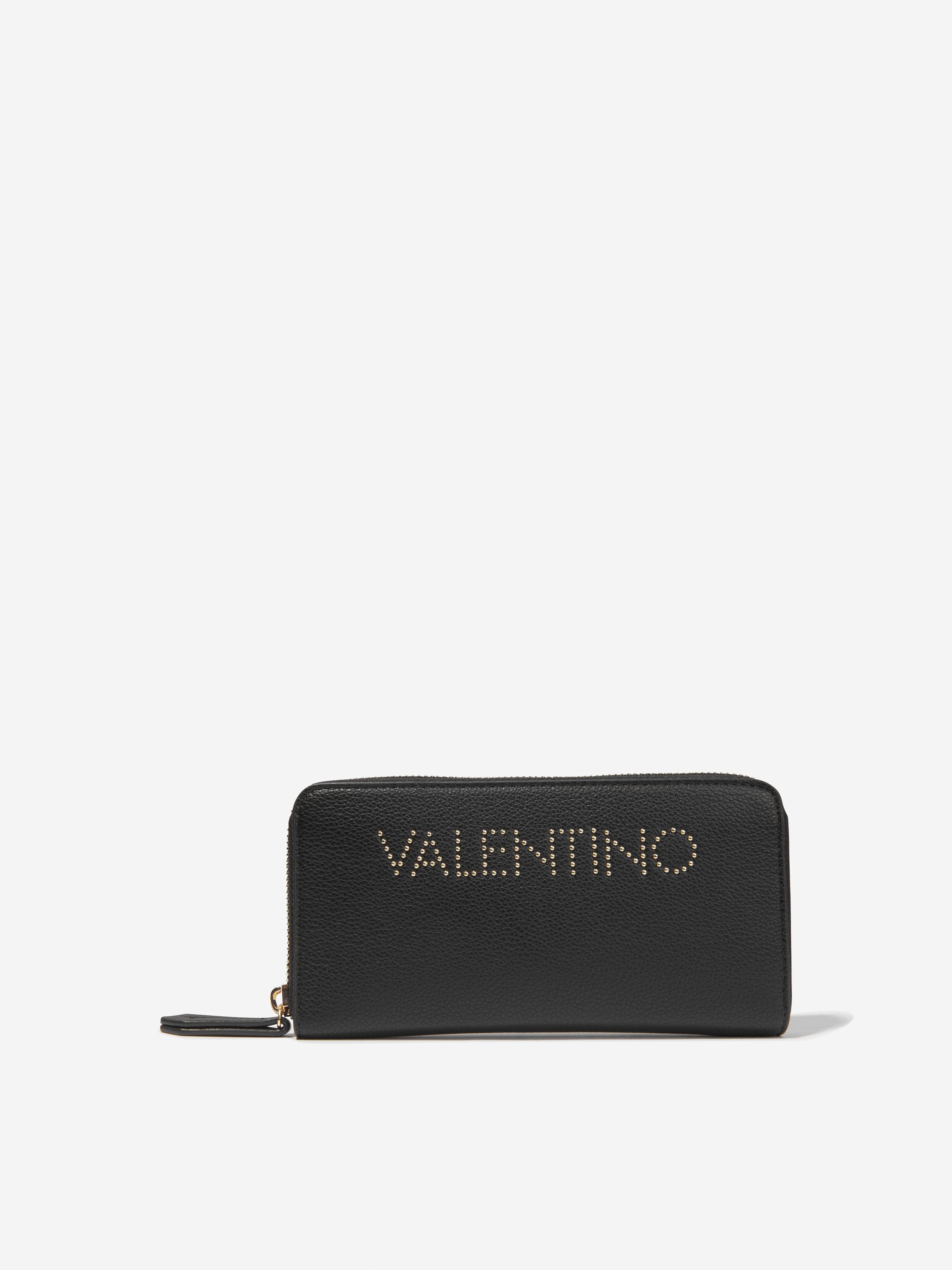 Valentino Girls Pie Re Zip Around Wallet in Black (W: 2.5cm)