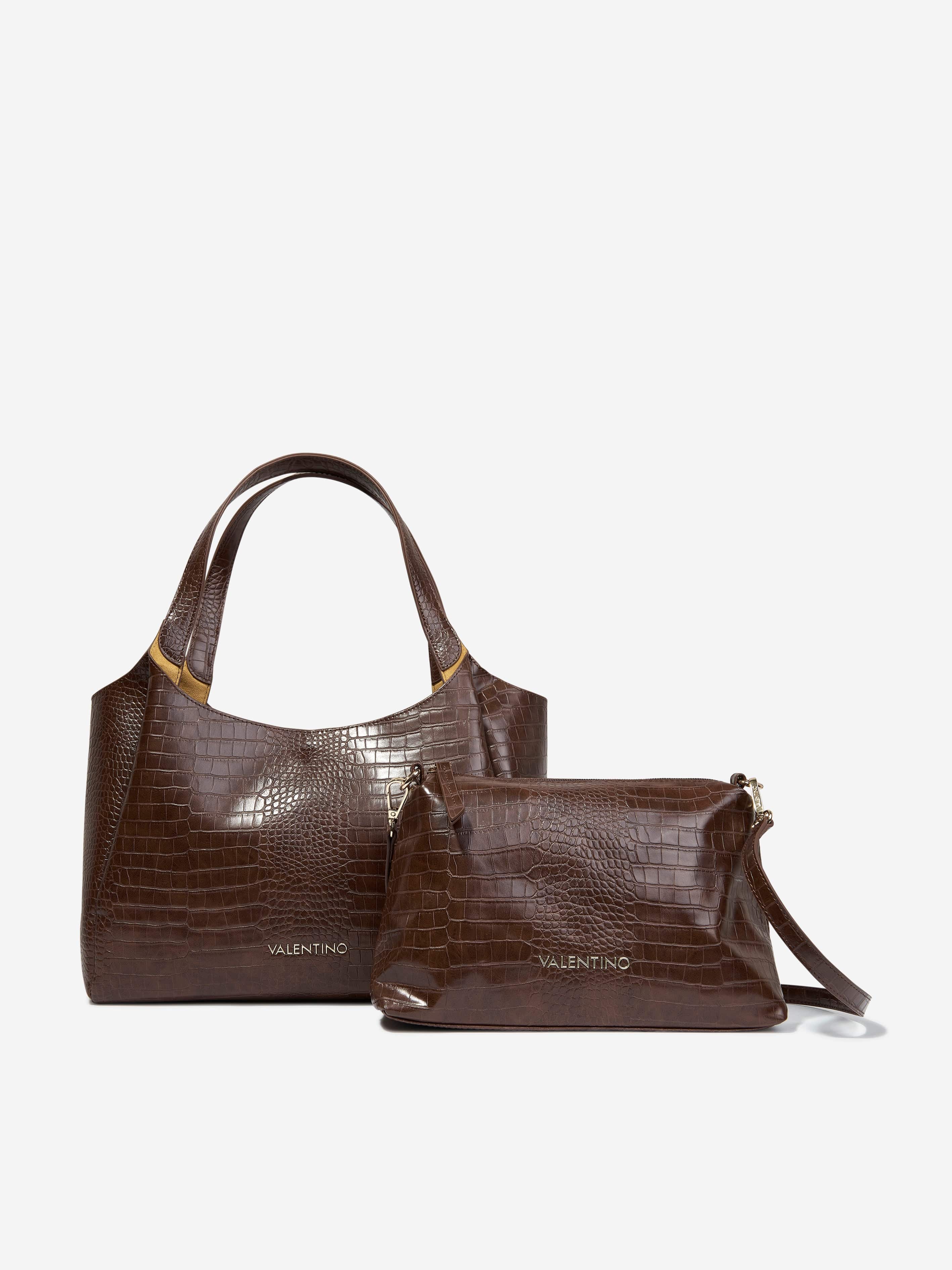 Valentino Girls Wool Shopping Bag in Brown (W:34cm)