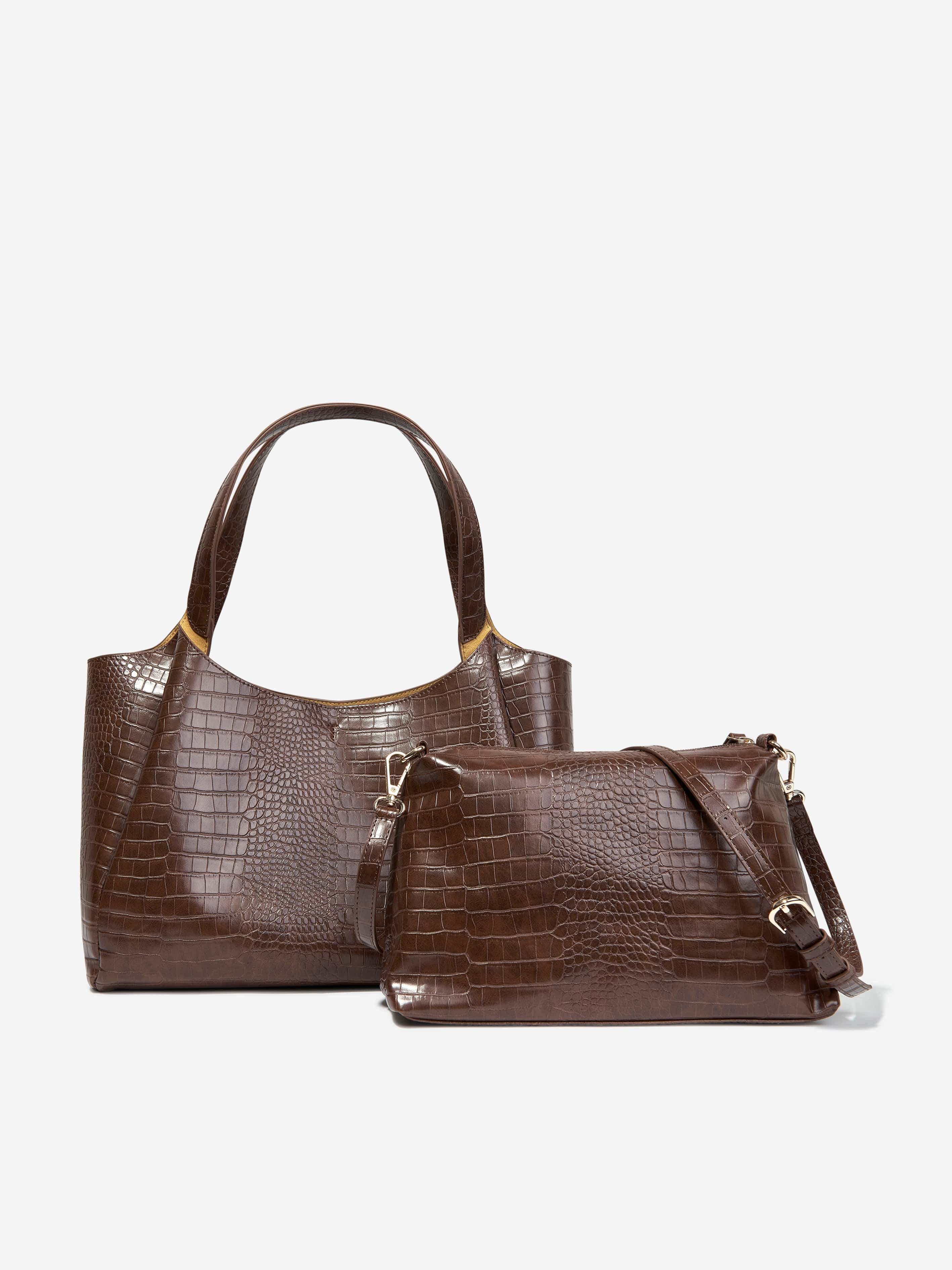 Valentino Girls Wool Shopping Bag in Brown (W:34cm)