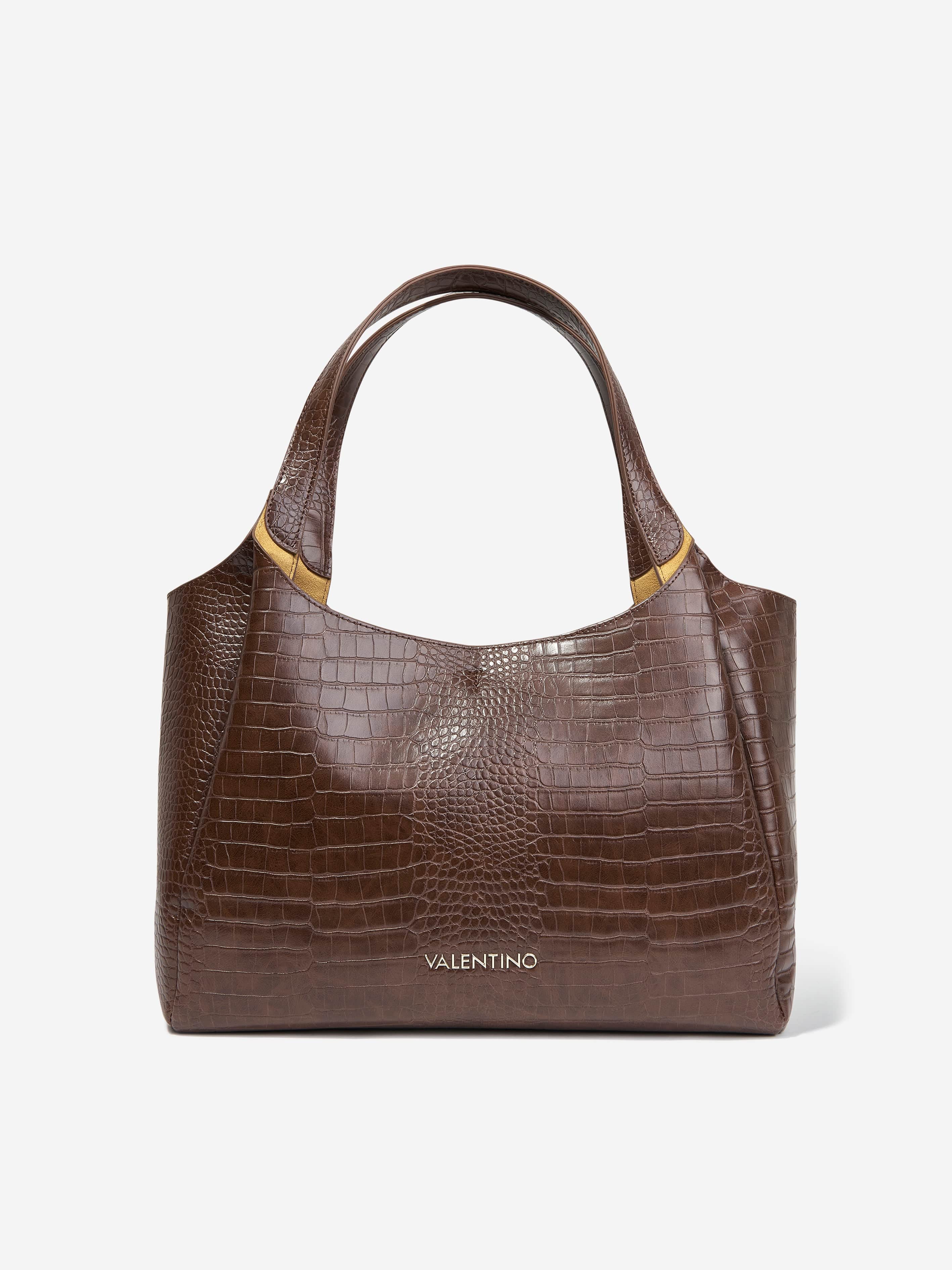 Valentino Girls Wool Shopping Bag in Brown (W:34cm)