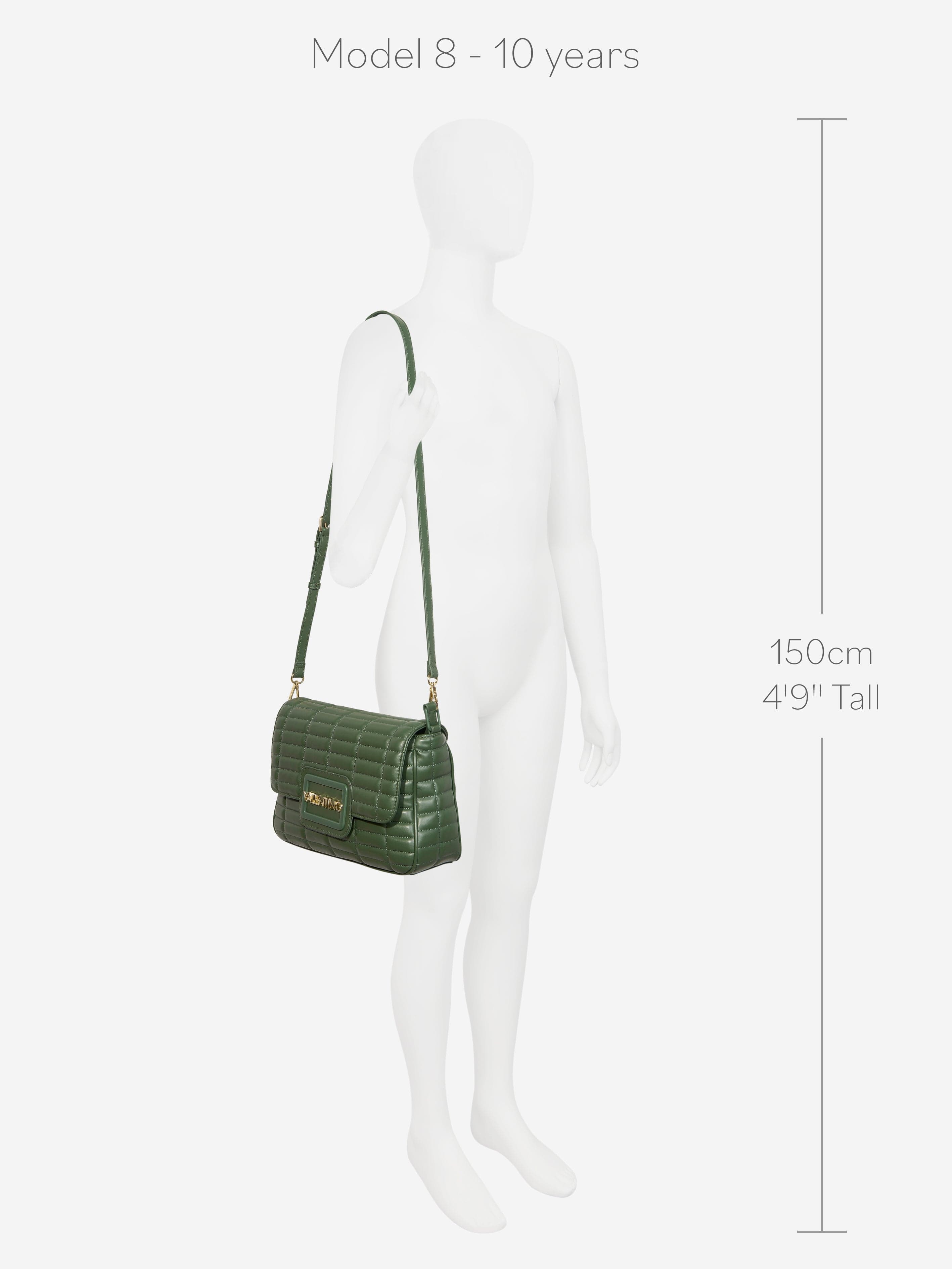 Valentino Girls Quilt Flap Bag in Green (W:30cm)