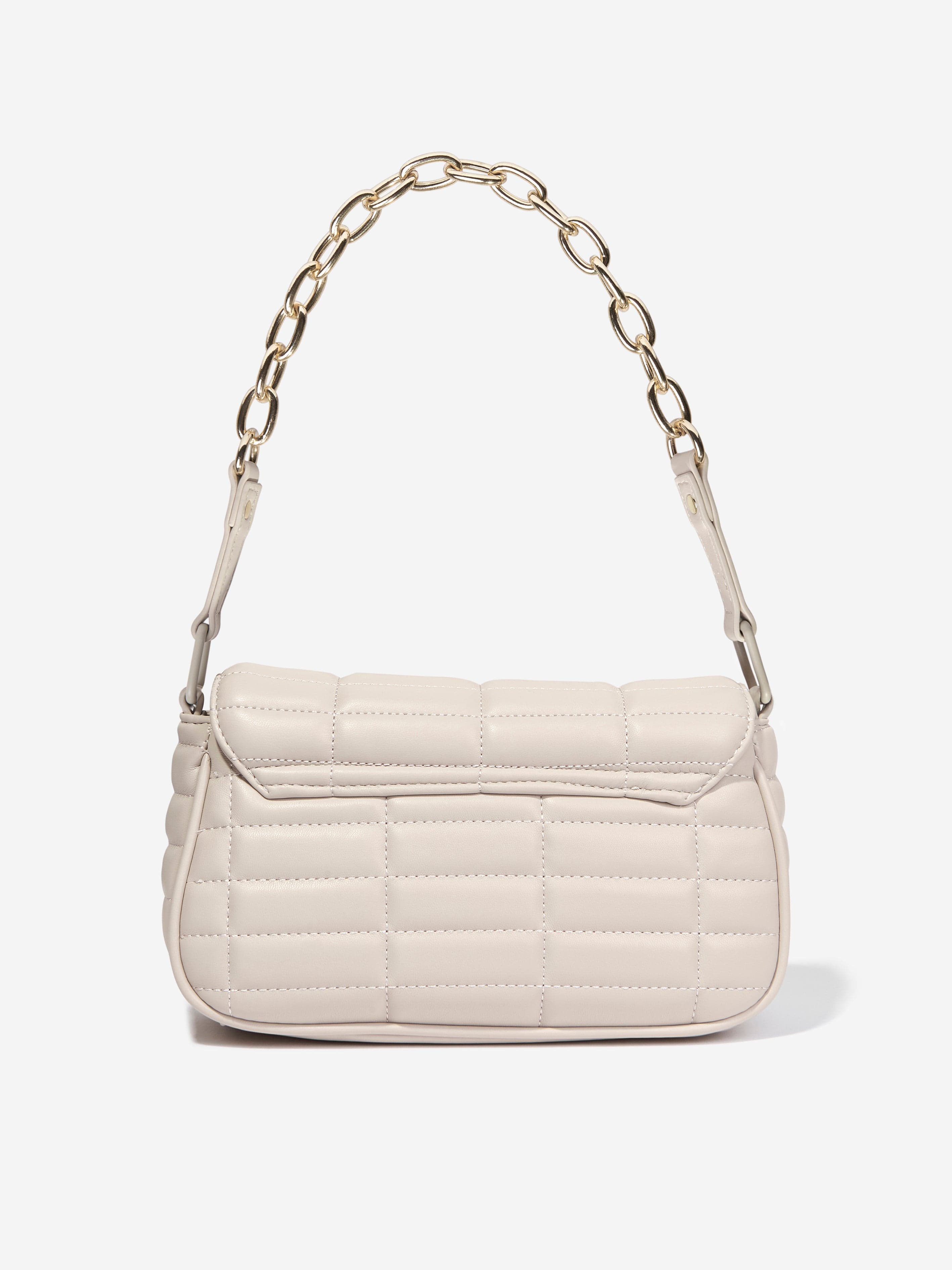 Valentino Girls Quilt Flap Bag in Beige (W:23cm)