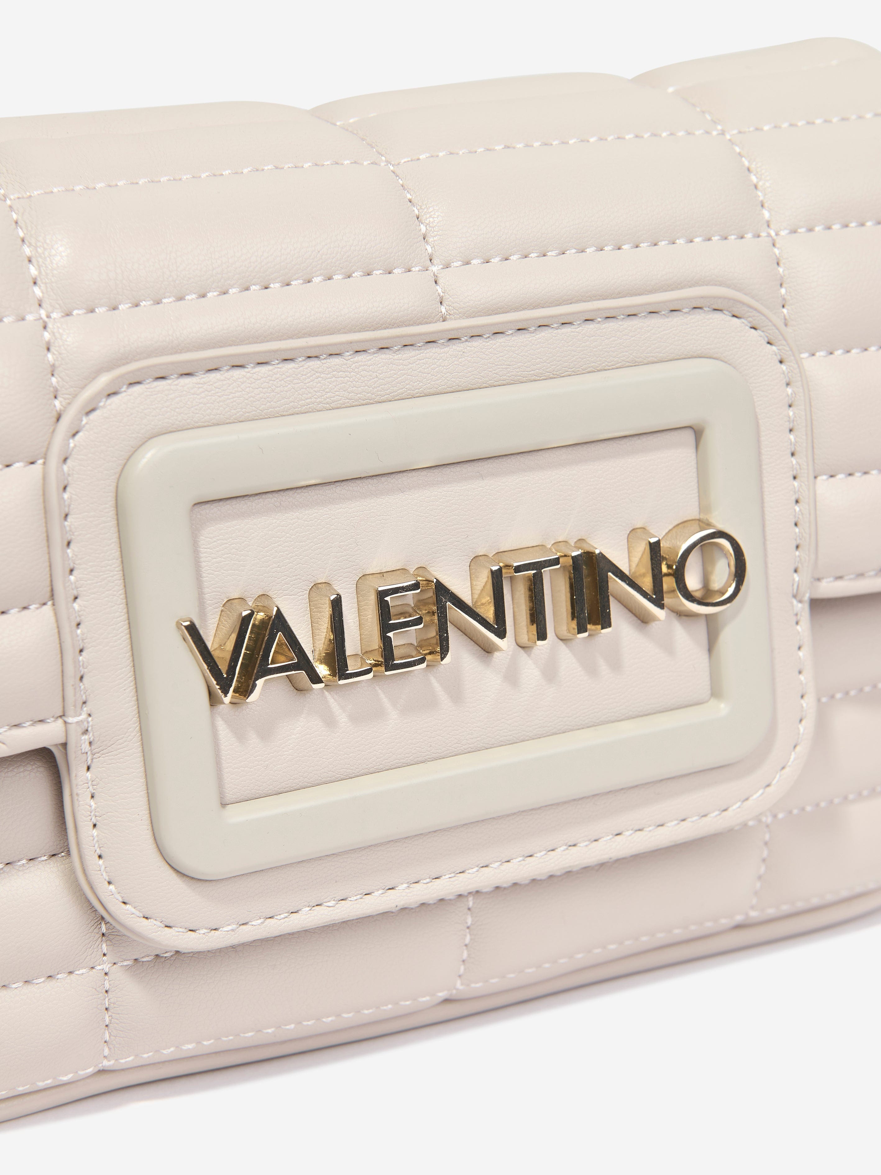 Valentino Girls Quilt Flap Bag in Beige (W:23cm)