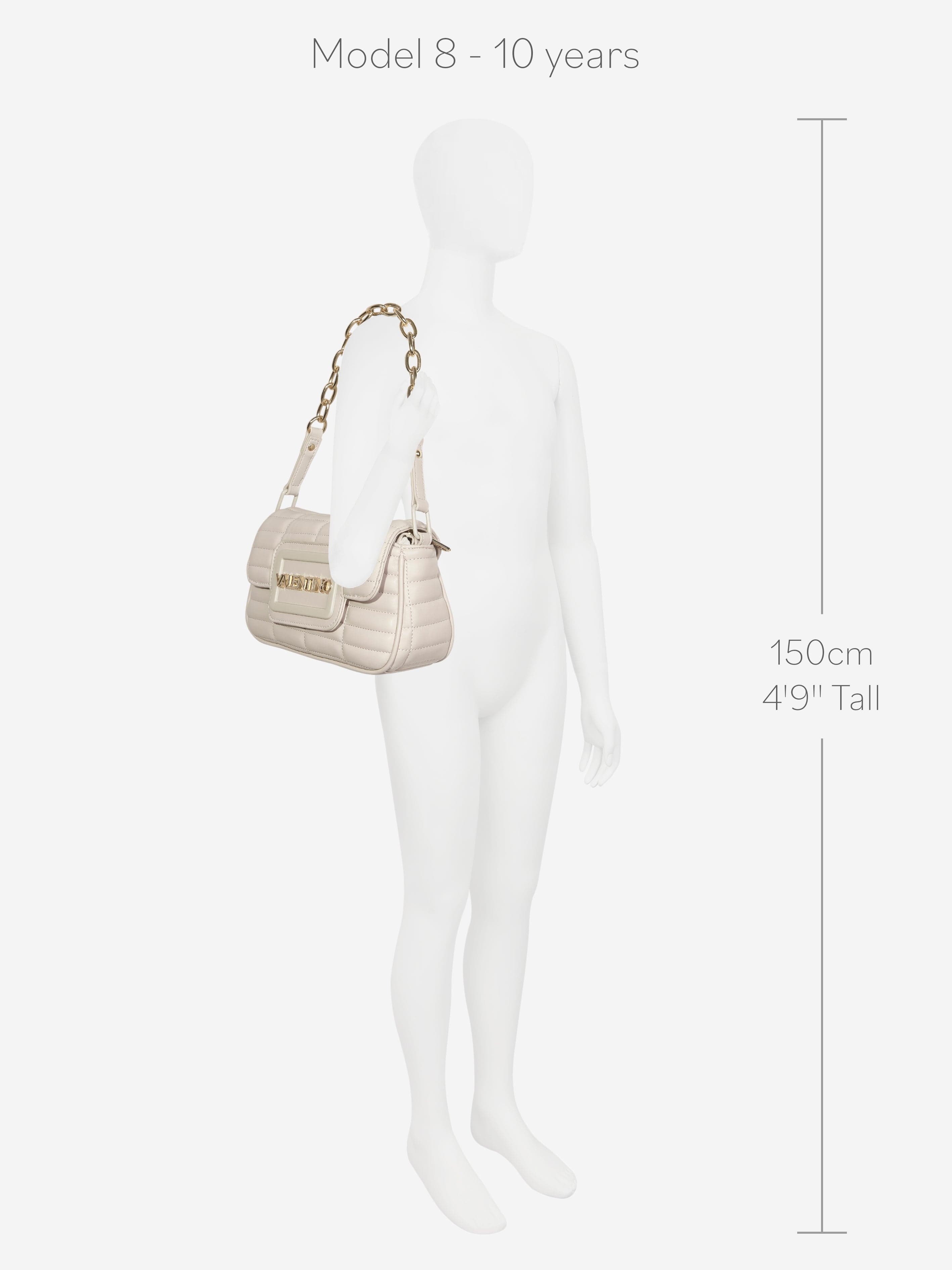 Valentino Girls Quilt Flap Bag in Beige (W:23cm)