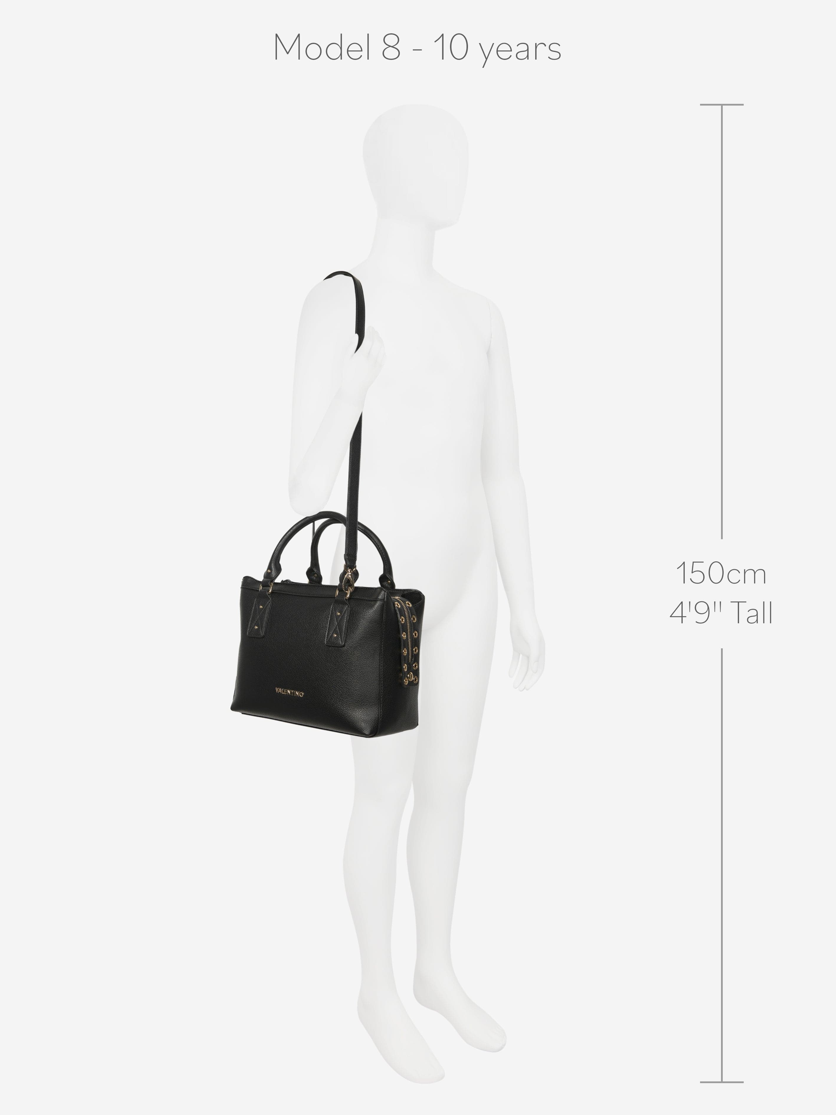 Valentino Girls Megeve Shopping Bag in Black (W: 30cm)