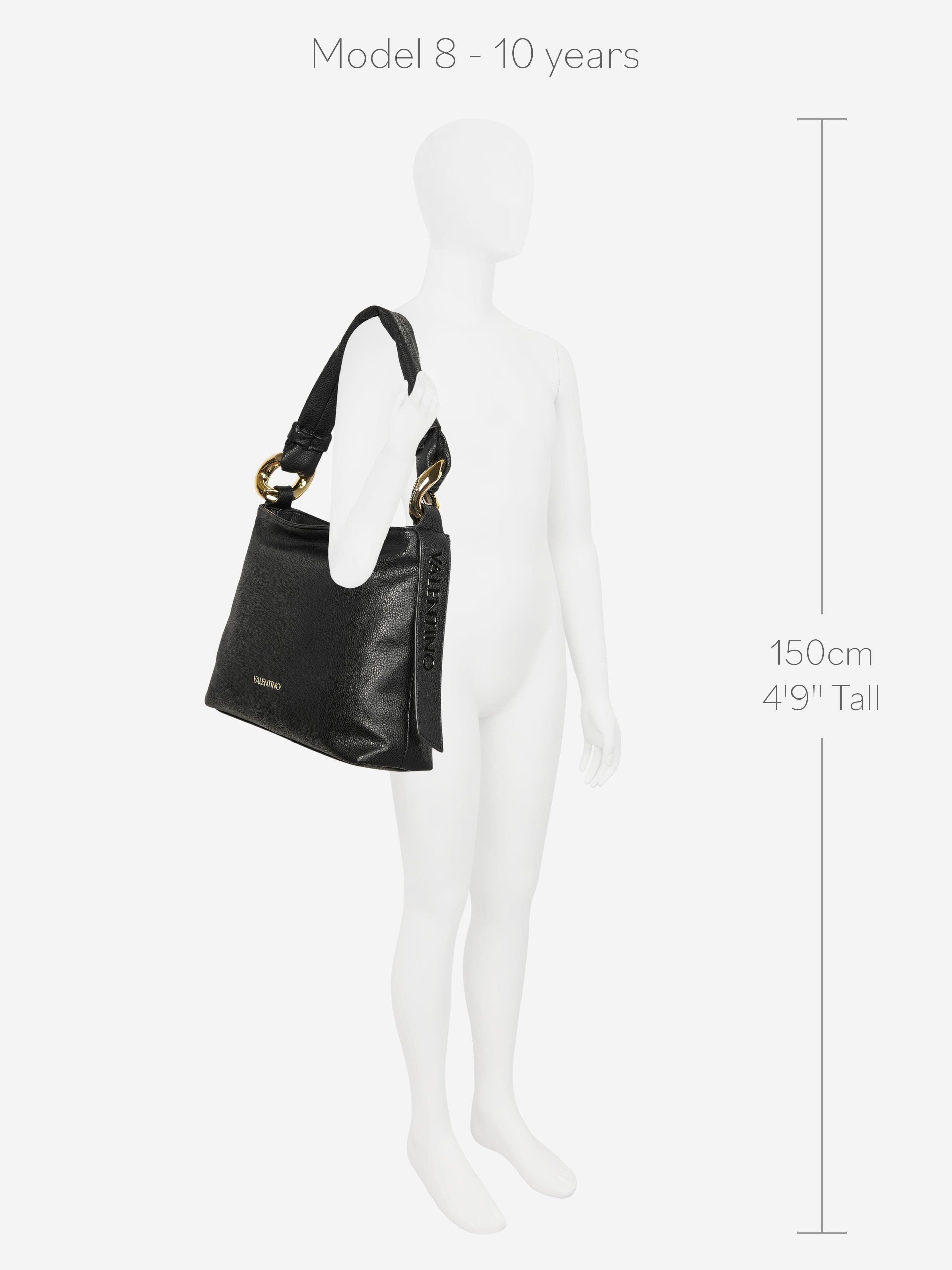 Valentino Girls Ring Hobo Bag in Black (W:35cm)