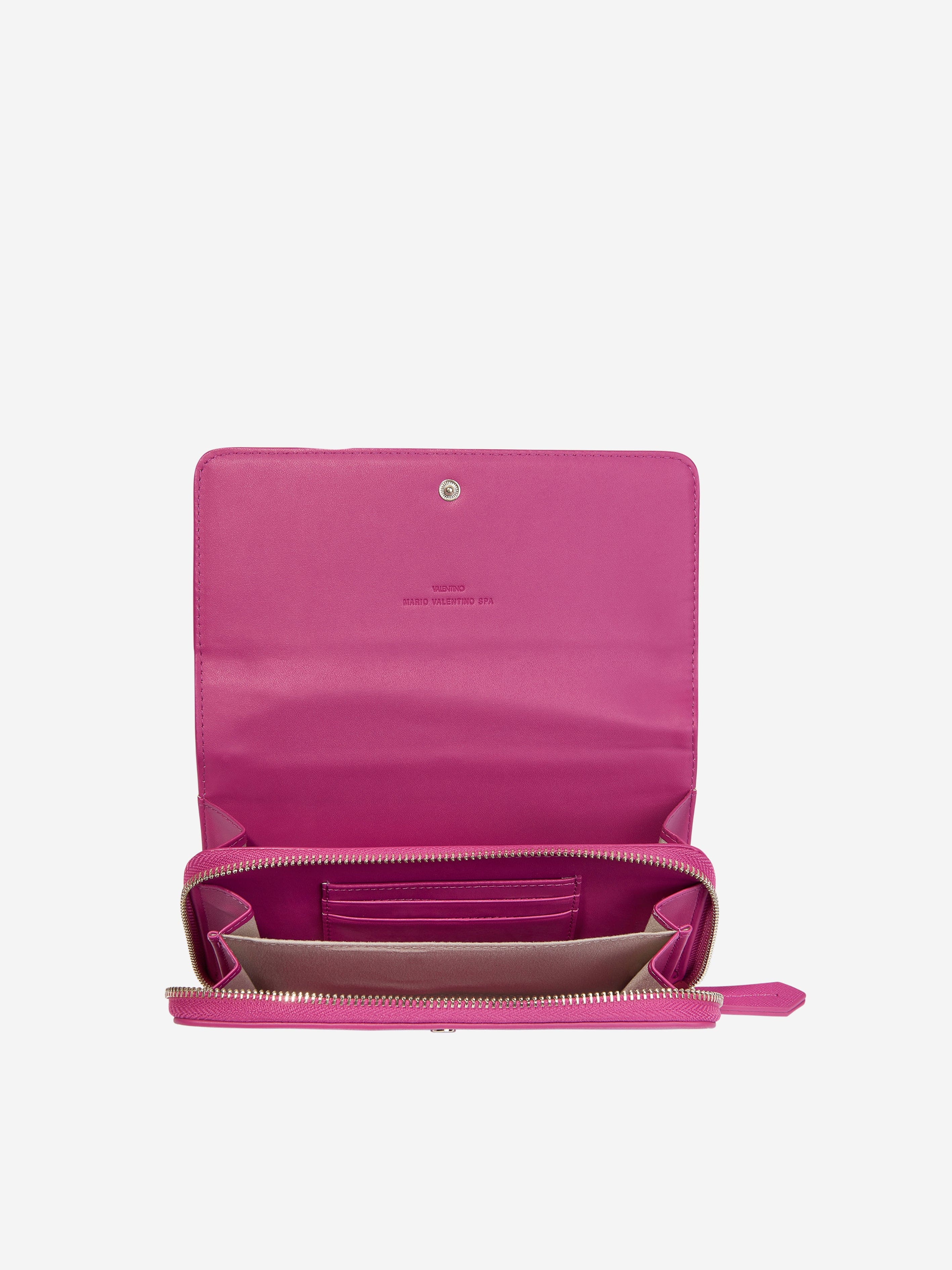 Valentino Girls Zero Wallet With Shoulder Strap in Pink (W:20cm)