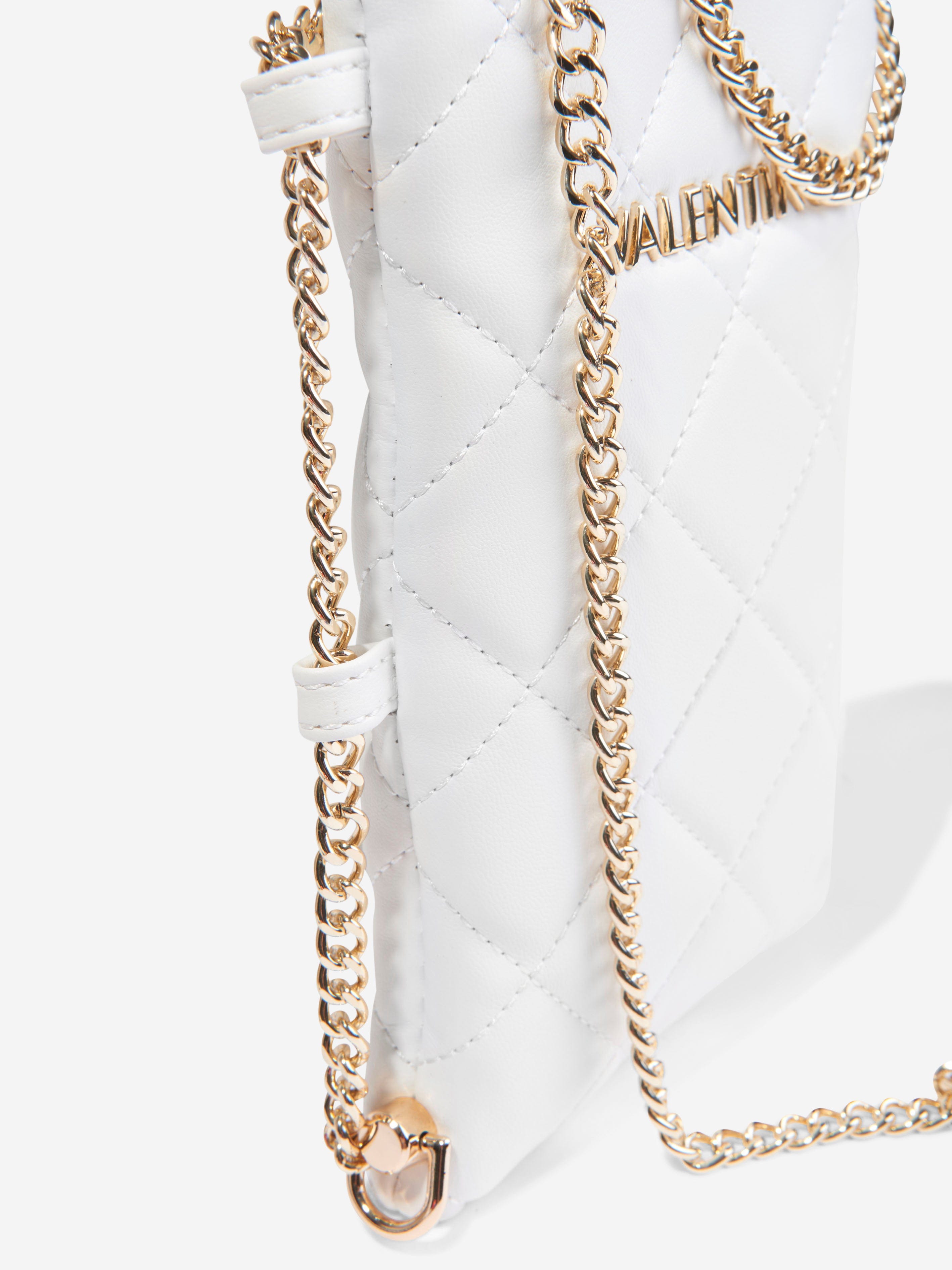 Valentino Girls Ocarina Crossbody Bag in White (19cm)