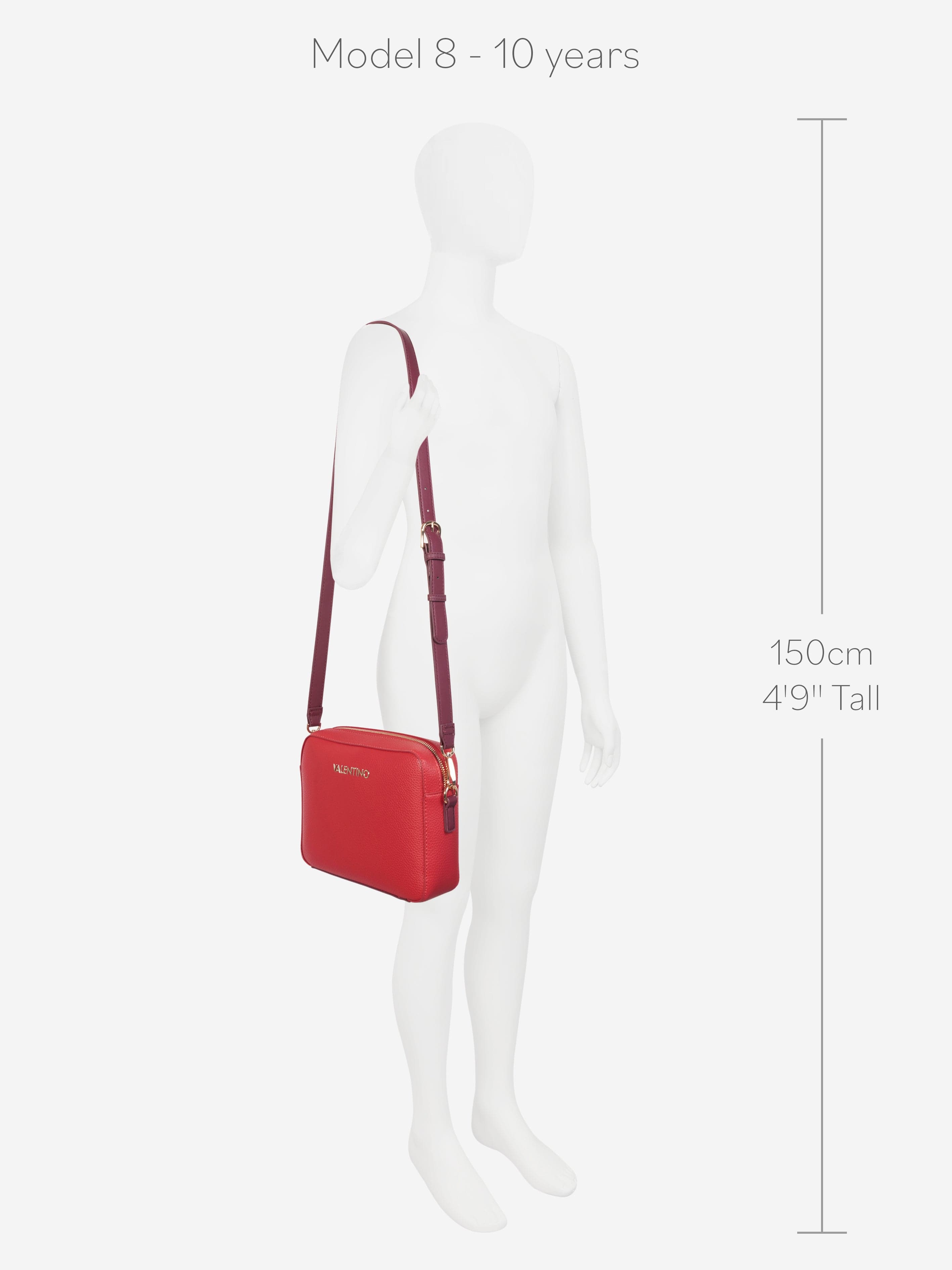 Valentino Girls Alexia Crossbody Bag in Red (23cm)