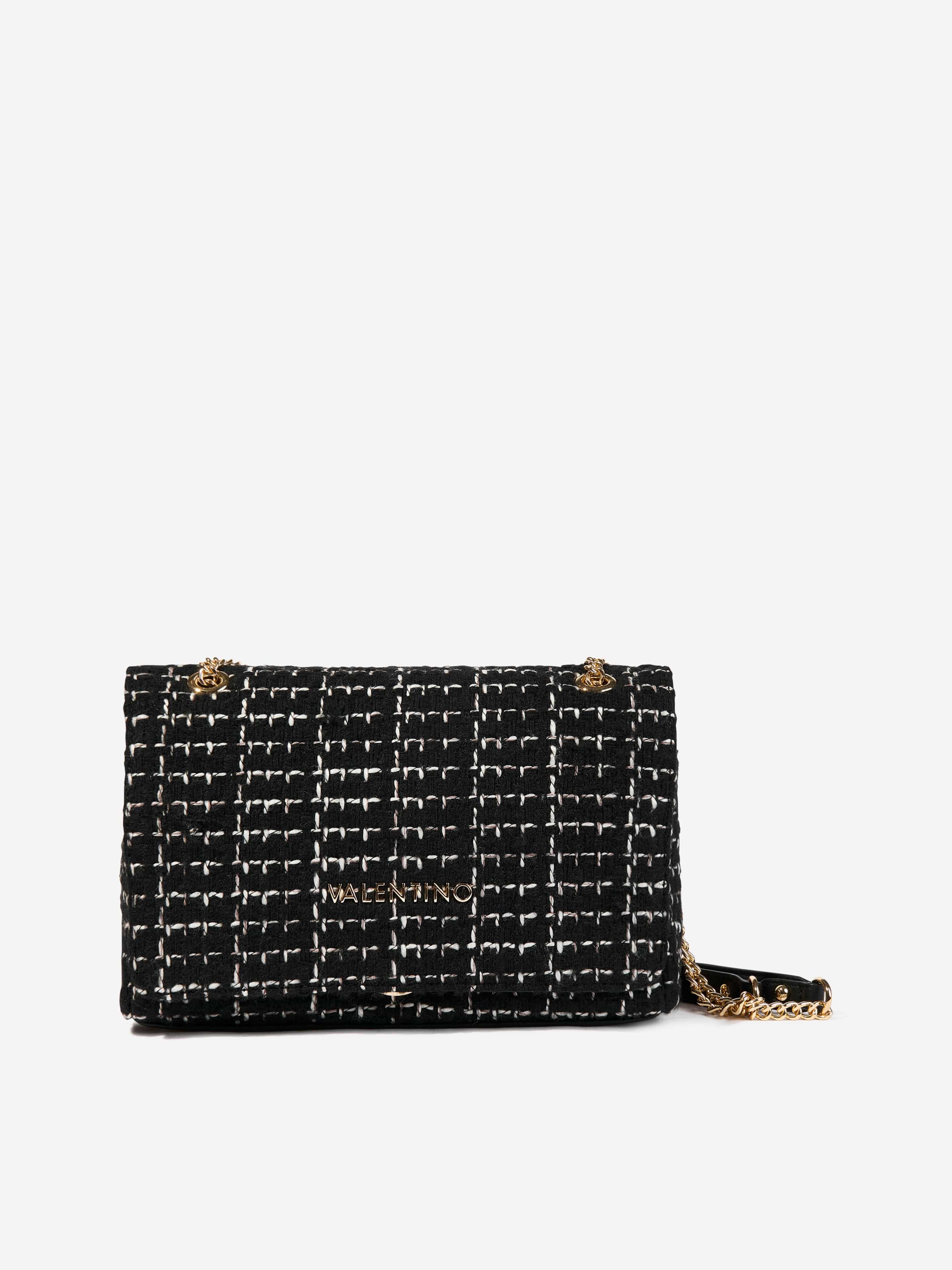 Valentino Tweed Flap Bag in Black (25.5cm)