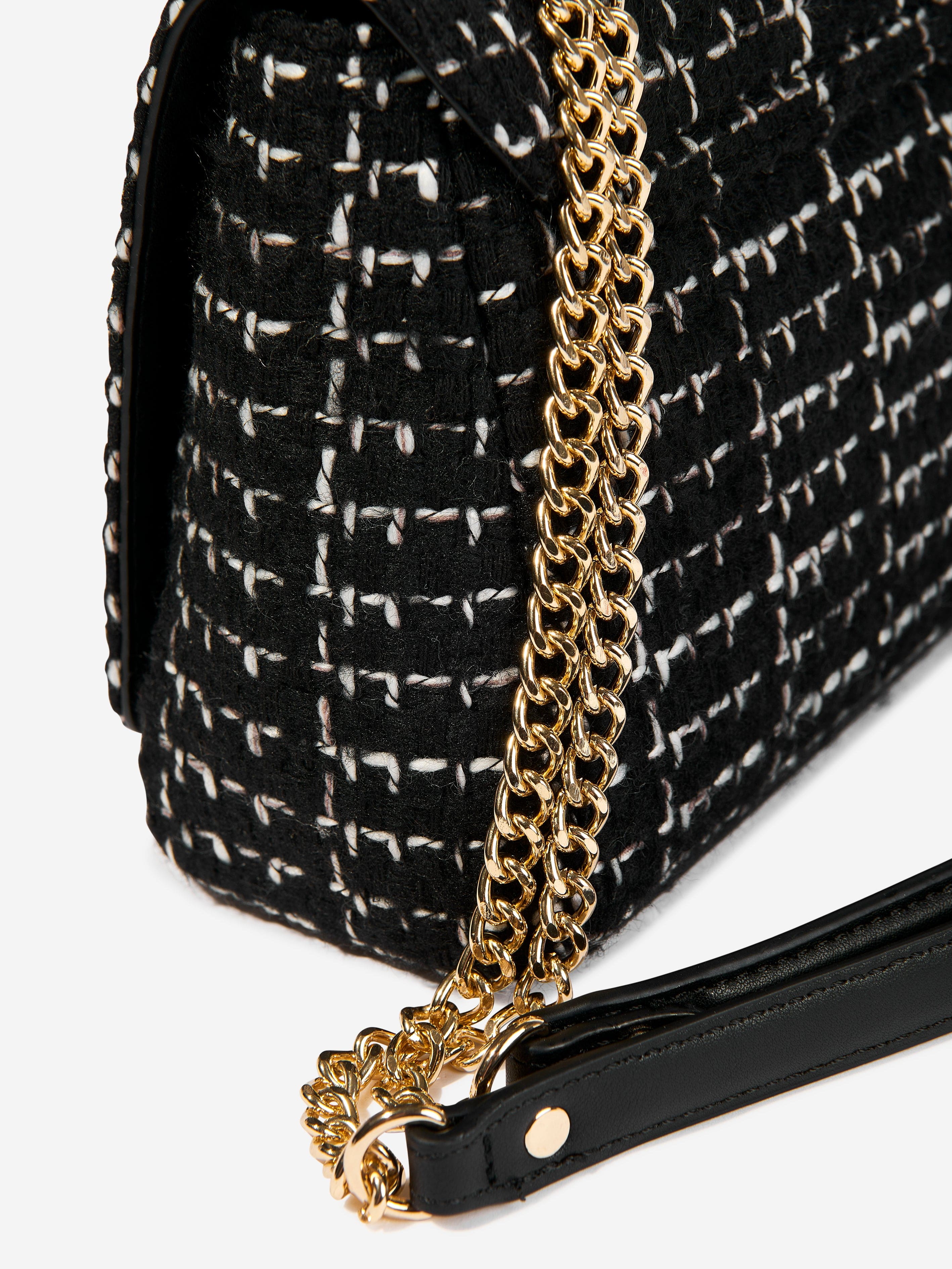 Valentino Tweed Flap Bag in Black (25.5cm)