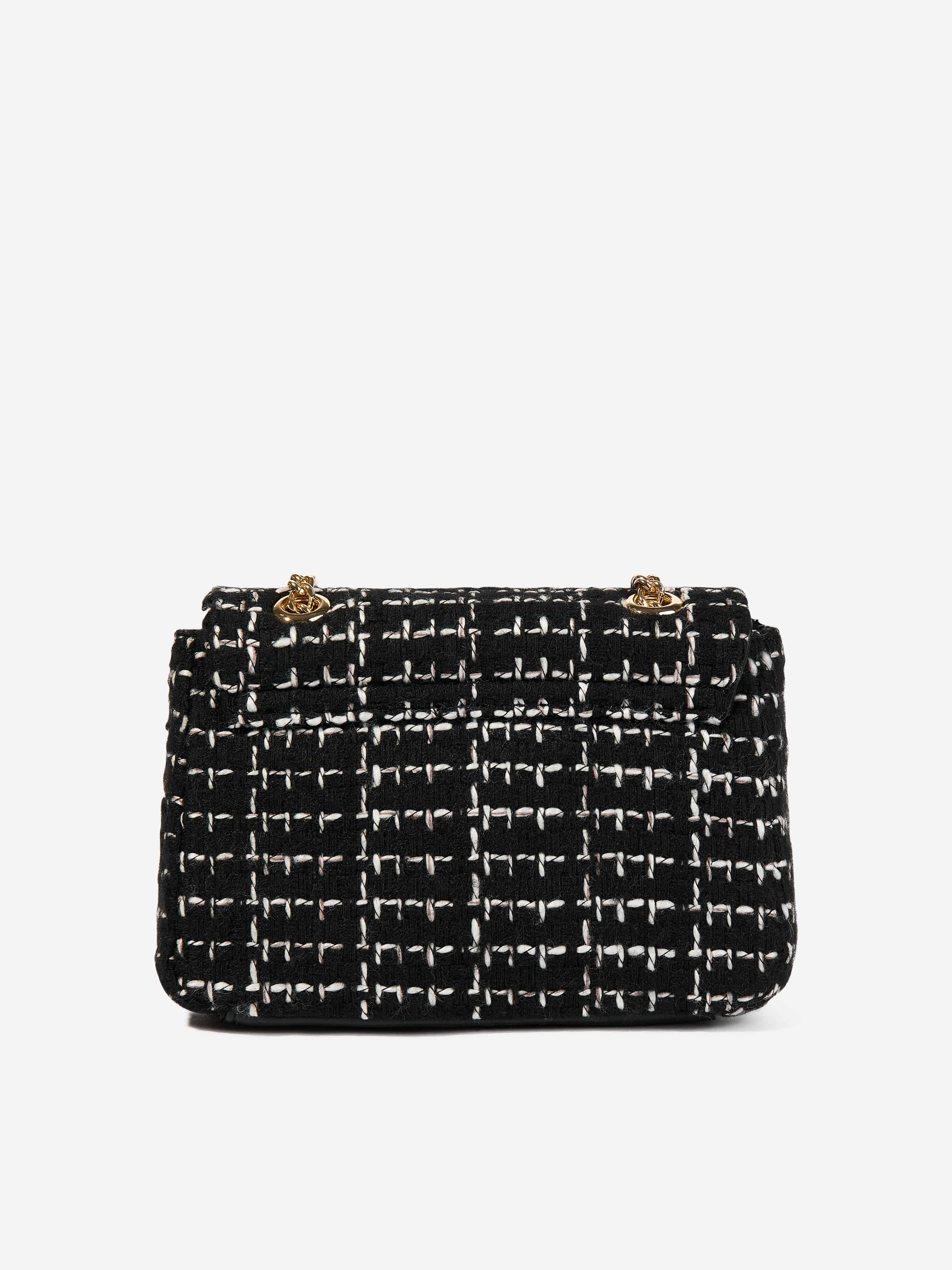 Valentino Tweed Flap Bag in Black (18.5cm)
