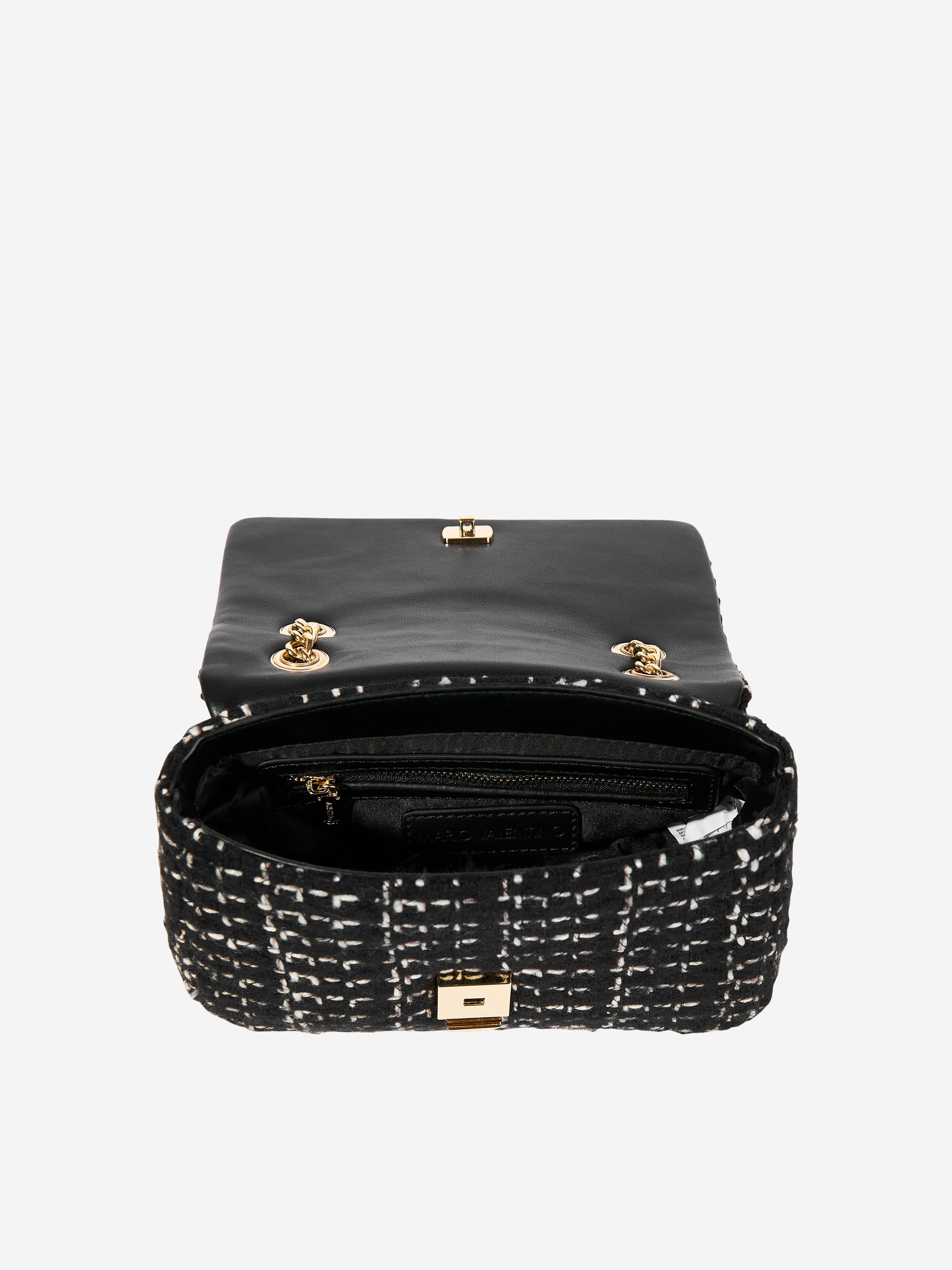 Valentino Tweed Flap Bag in Black (18.5cm)