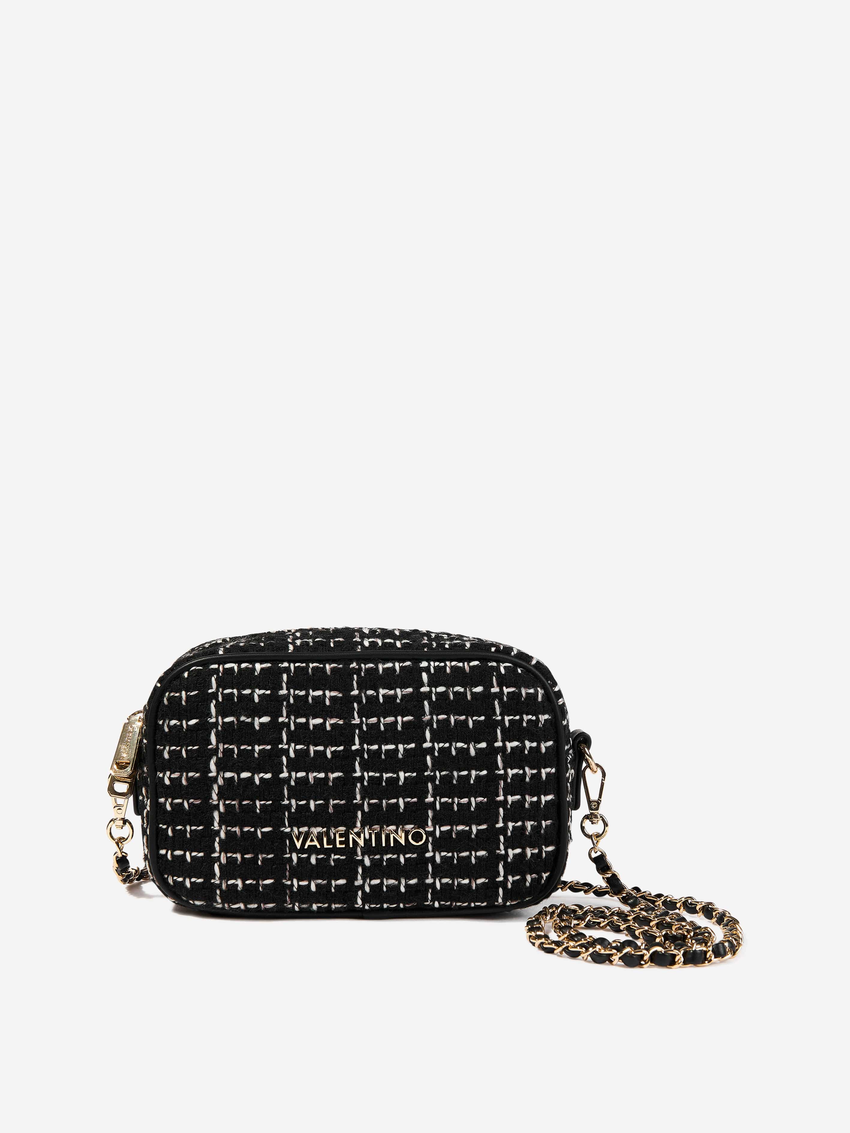 Valentino Tweed Crossbody Bag in Black (20cm)