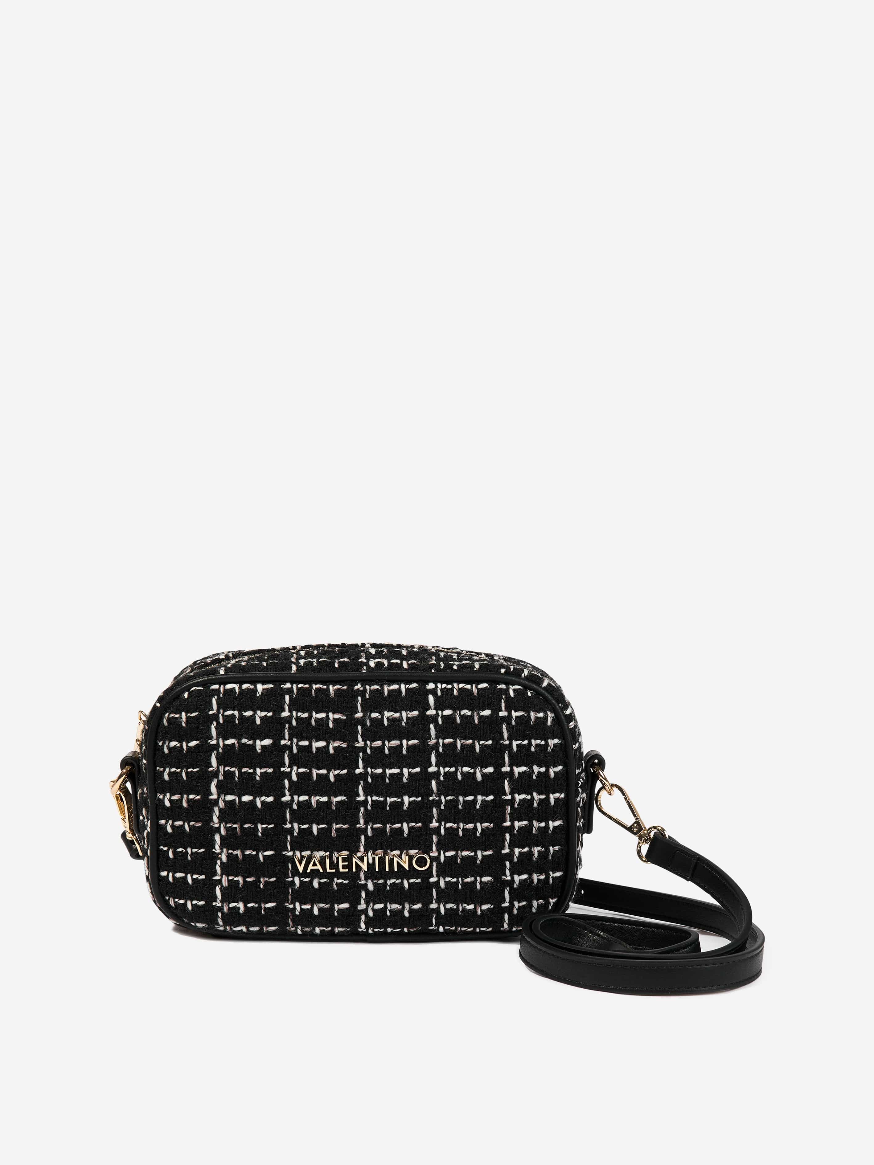 Valentino Tweed Crossbody Bag in Black (20cm)