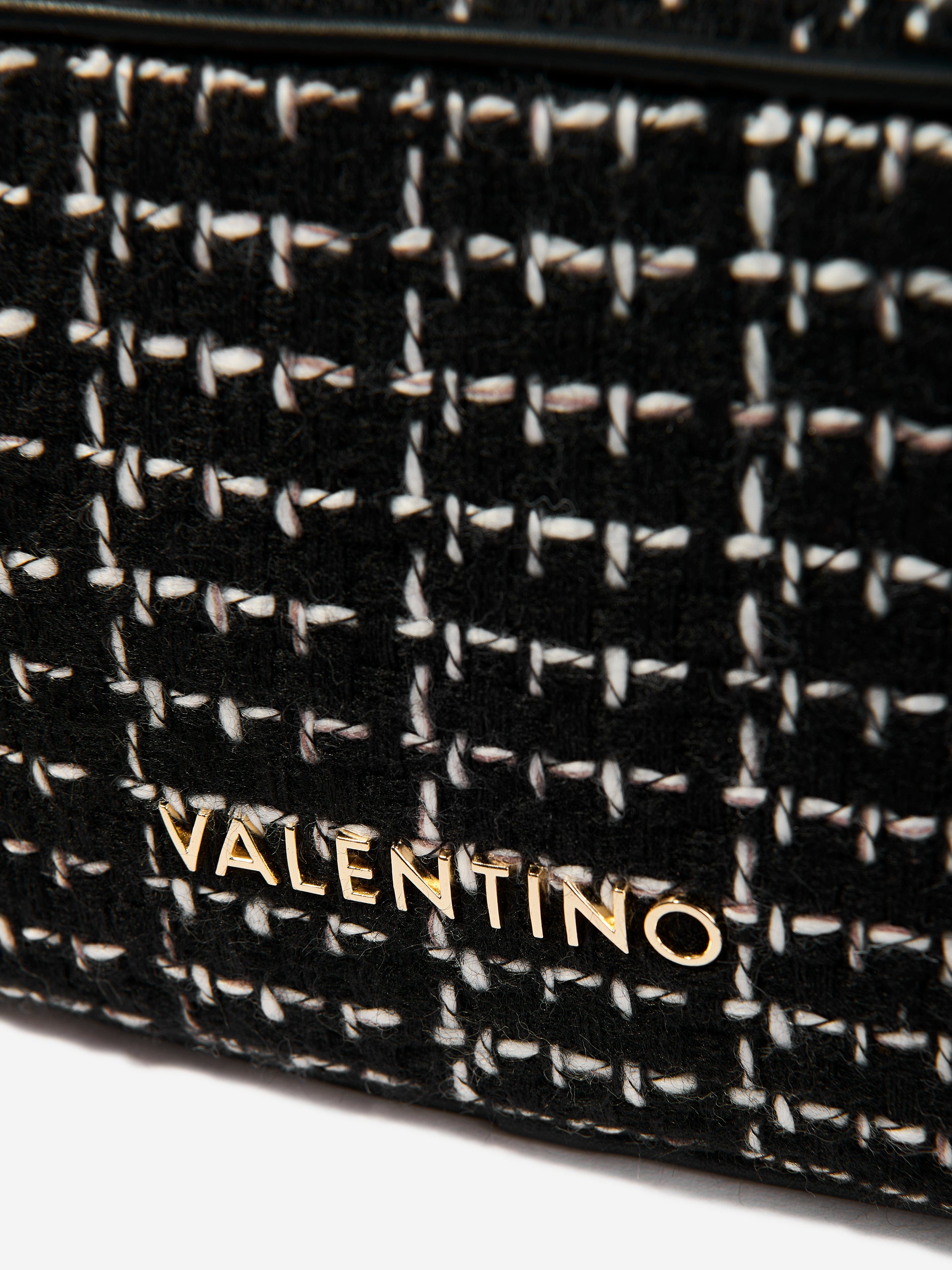 Valentino Tweed Crossbody Bag in Black (20cm)