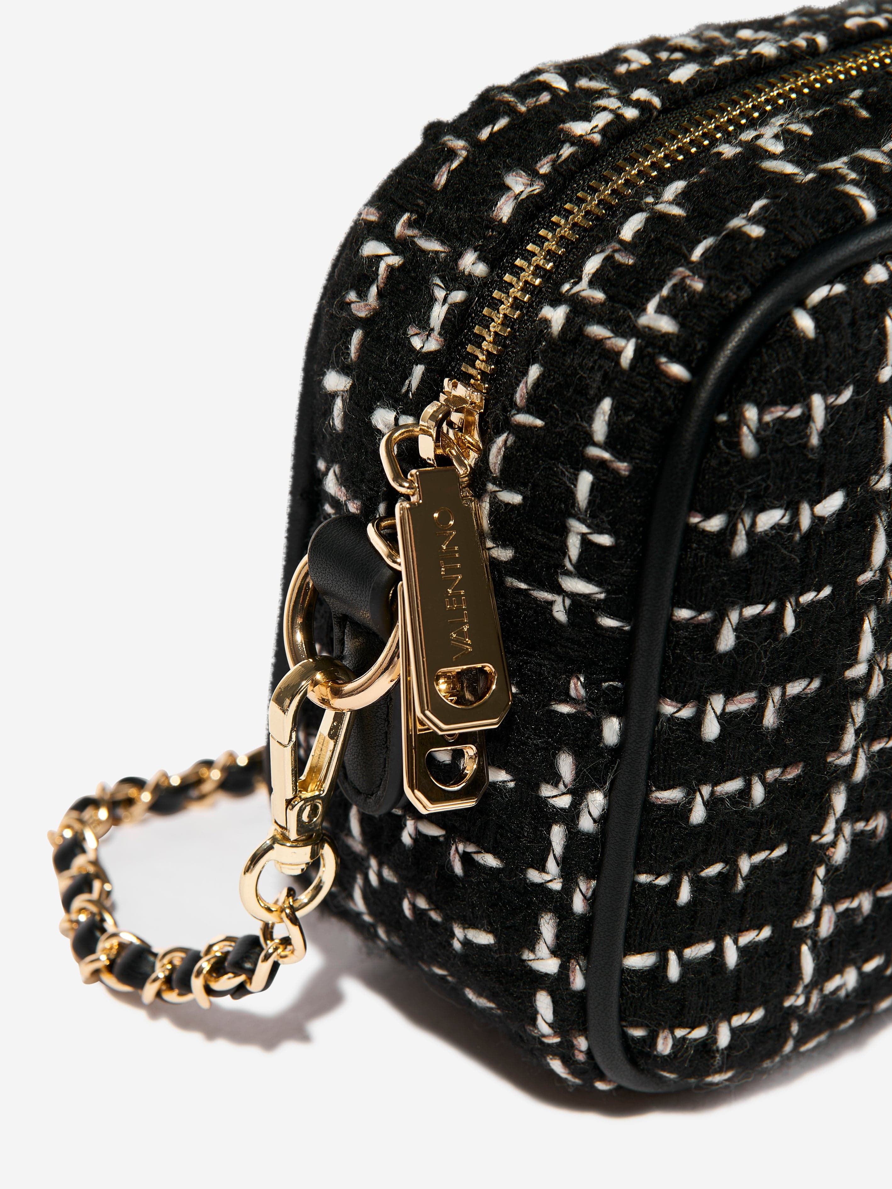 Valentino Tweed Crossbody Bag in Black (20cm)