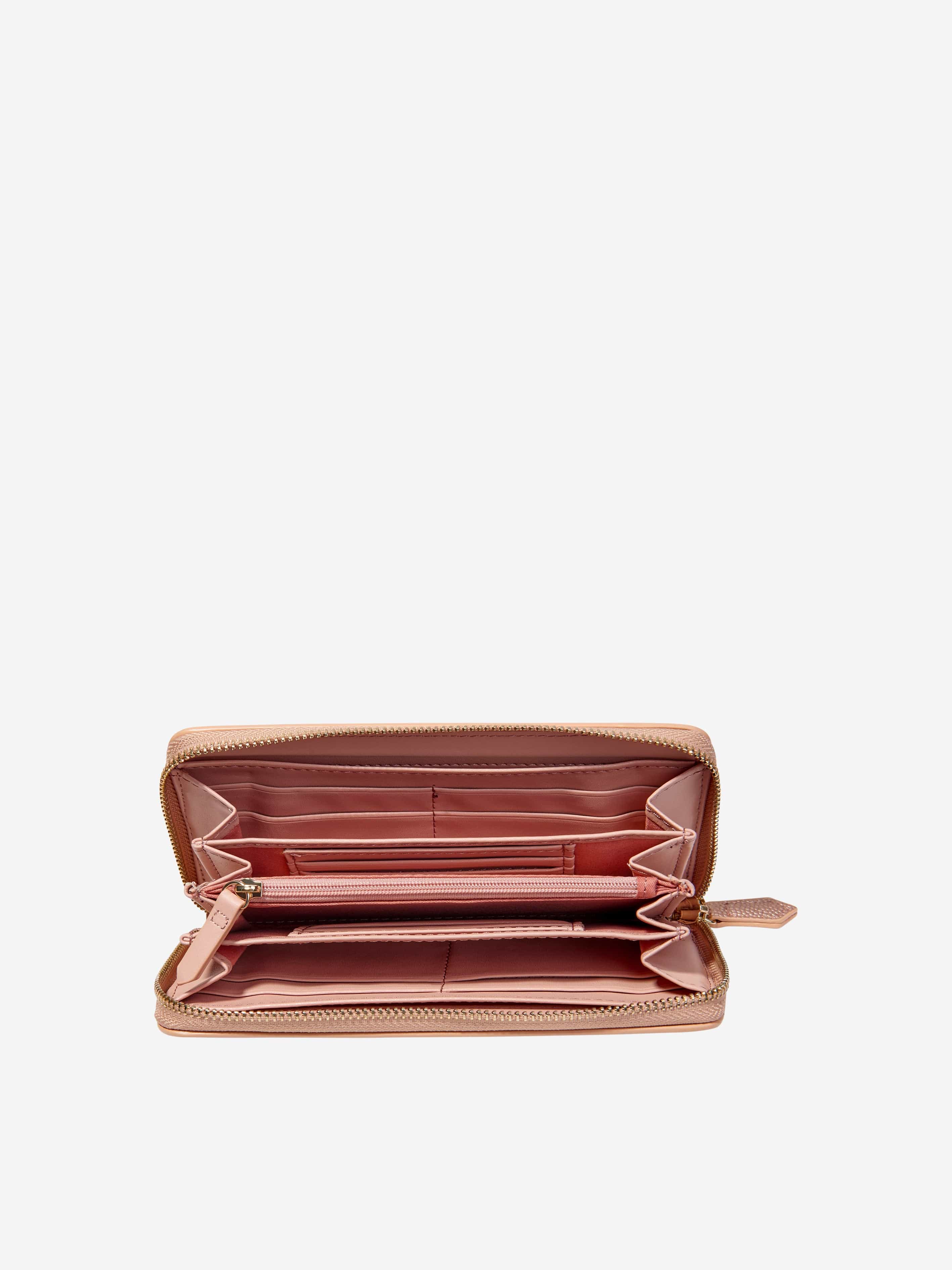 Valentino Girls Divina Zip Around Wallet in Pink