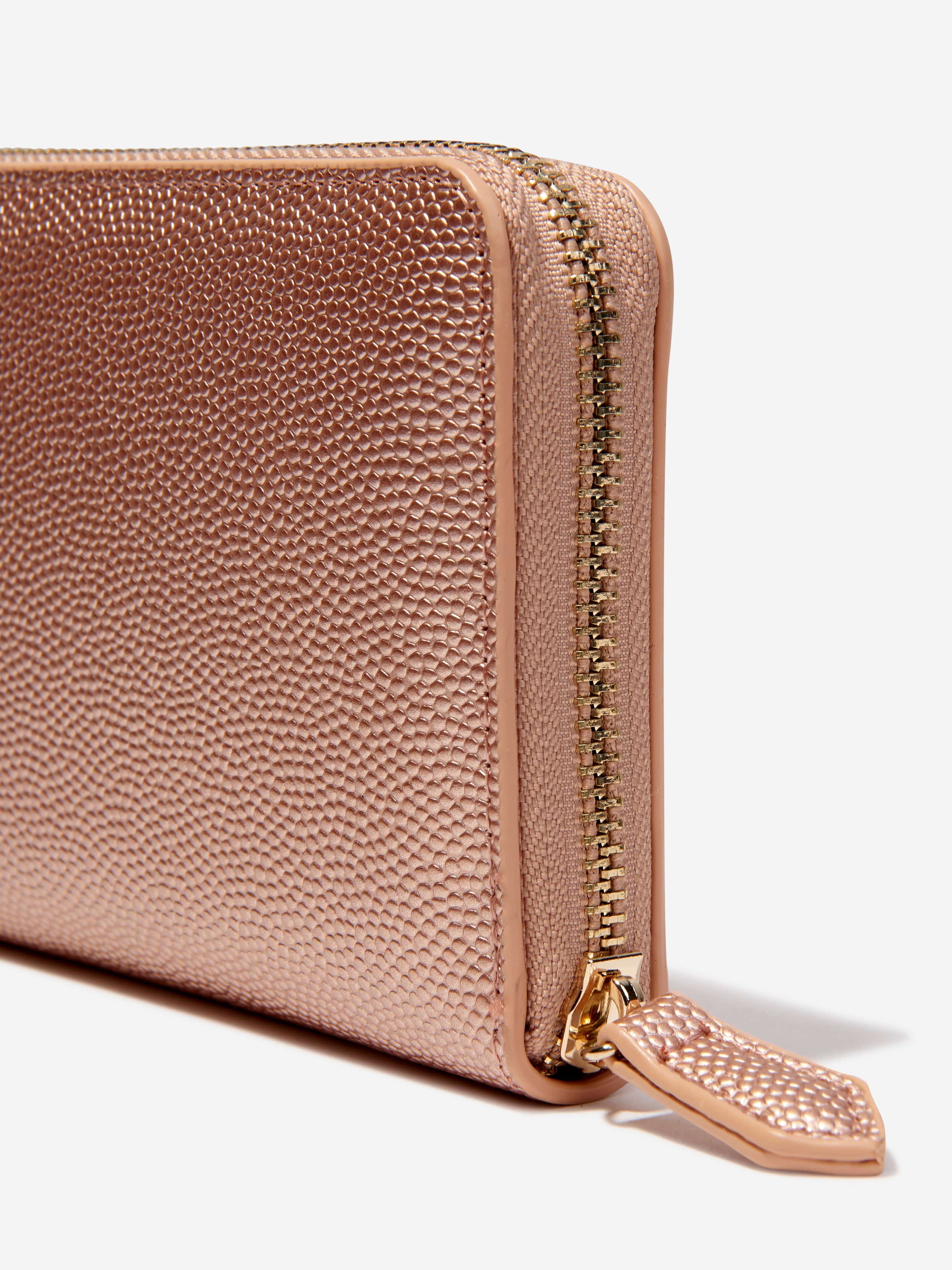 Valentino Girls Divina Zip Around Wallet in Pink