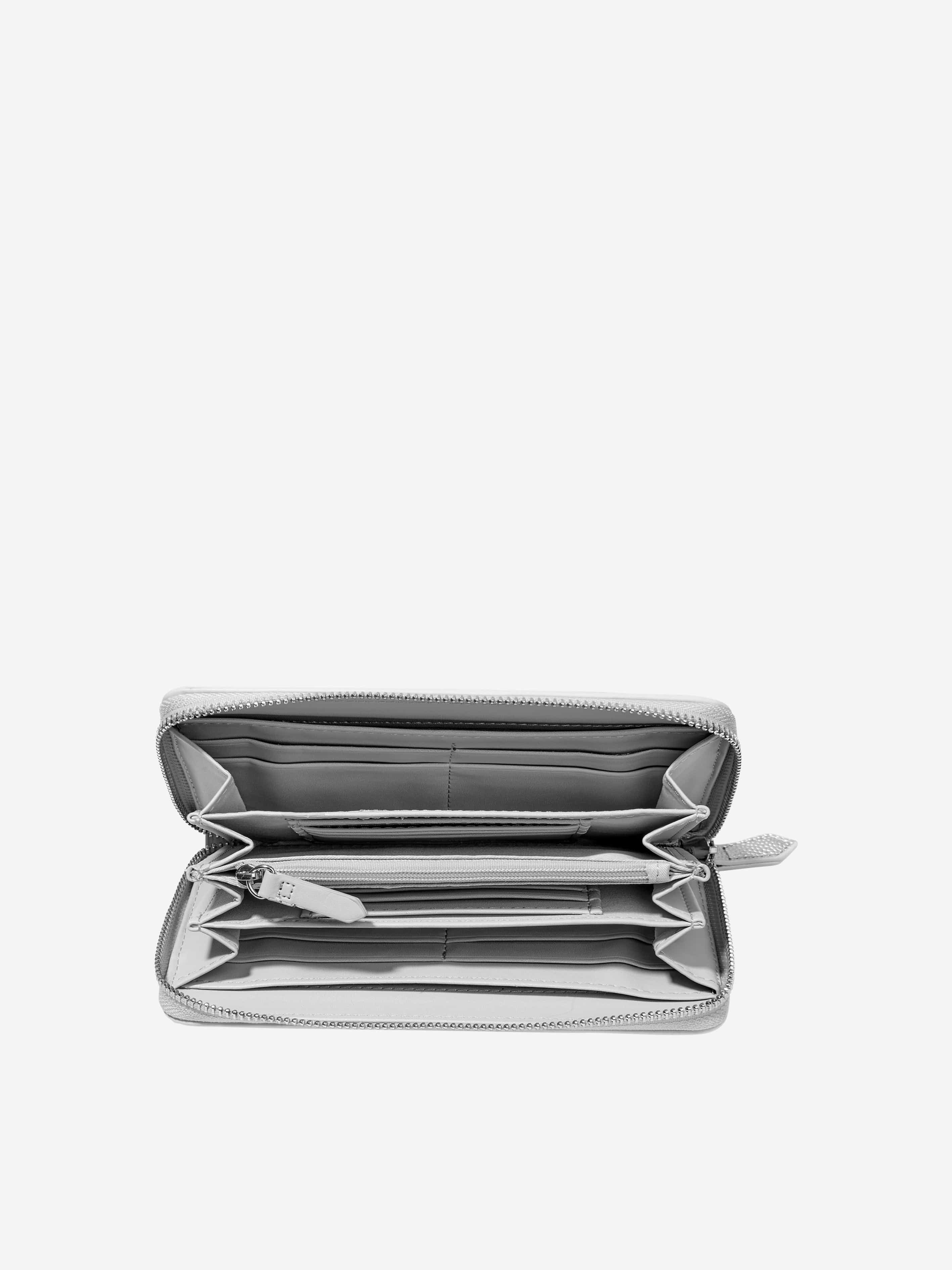 Valentino Girls Divina Zip Around Wallet in Silver