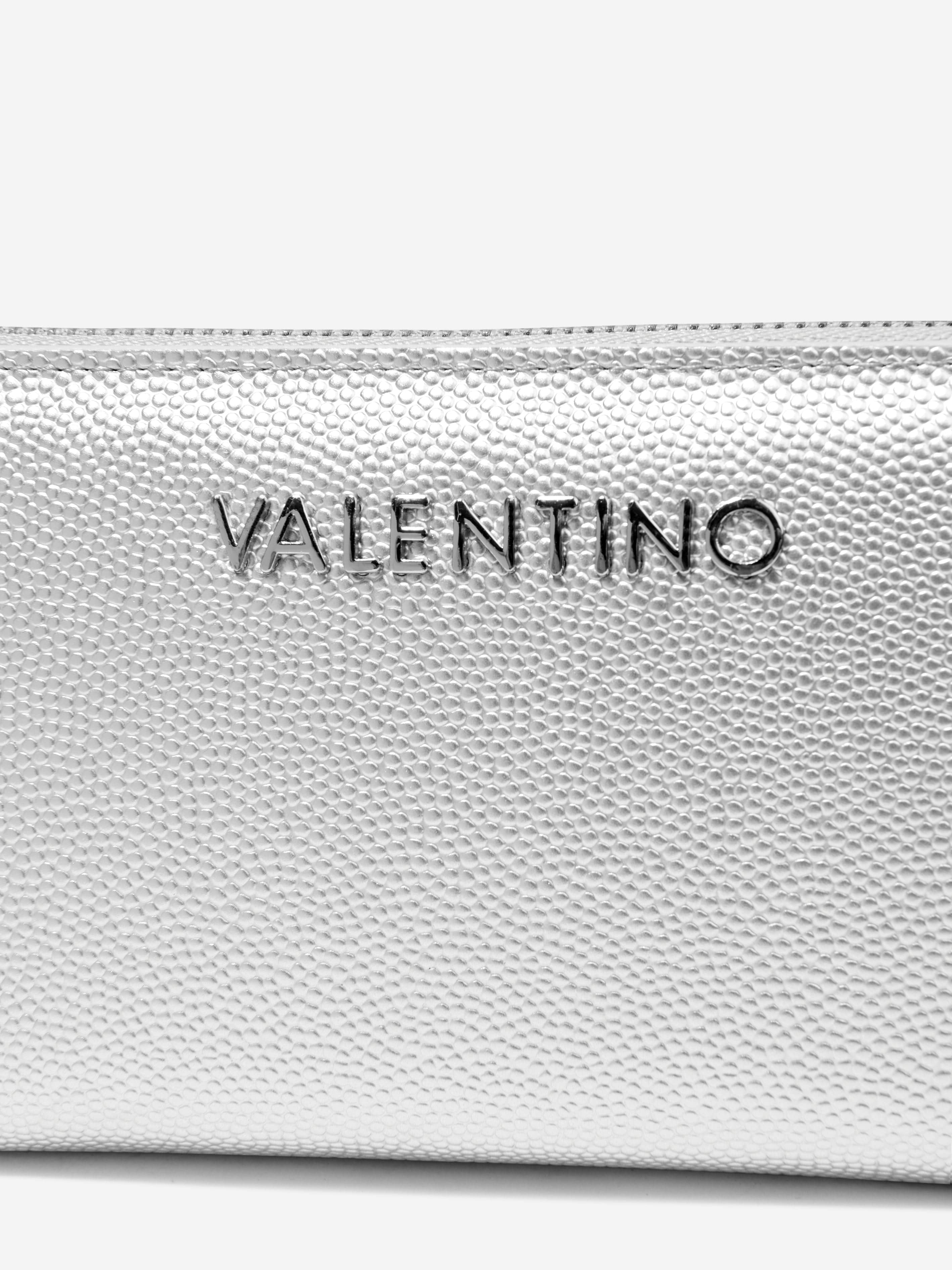 Valentino Girls Divina Zip Around Wallet in Silver