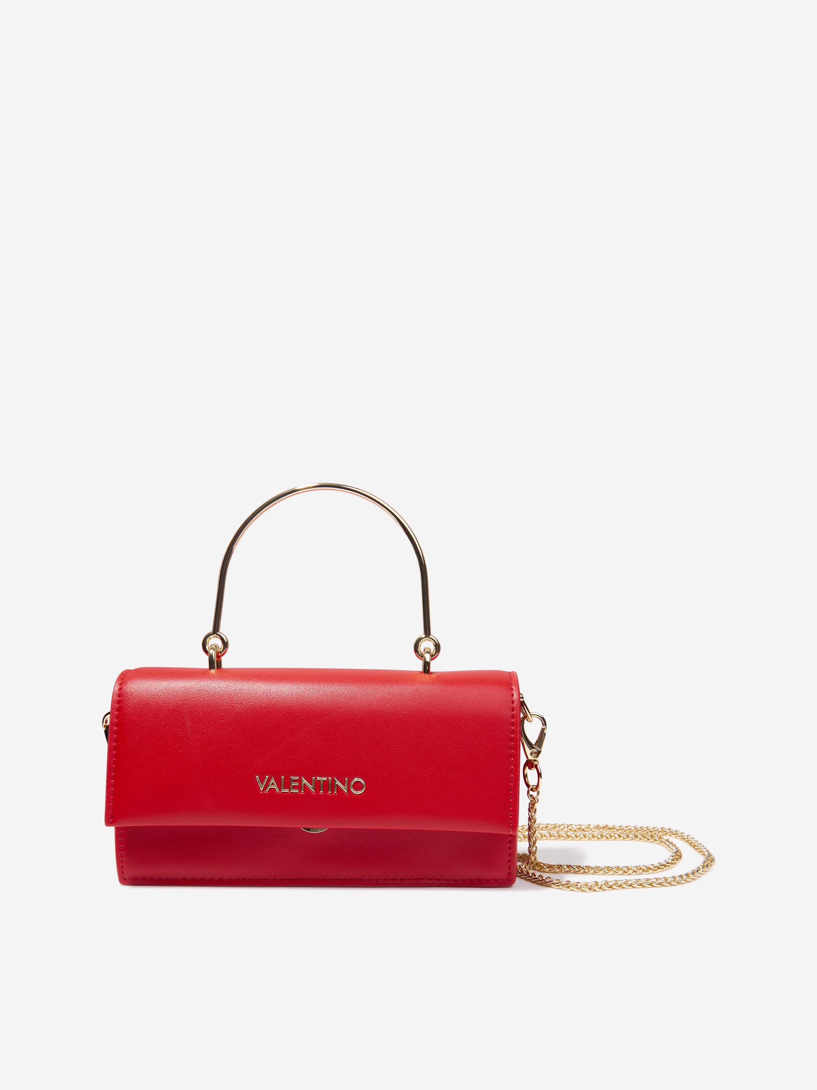 Valentino Girls Sand Satchel Bag in Red