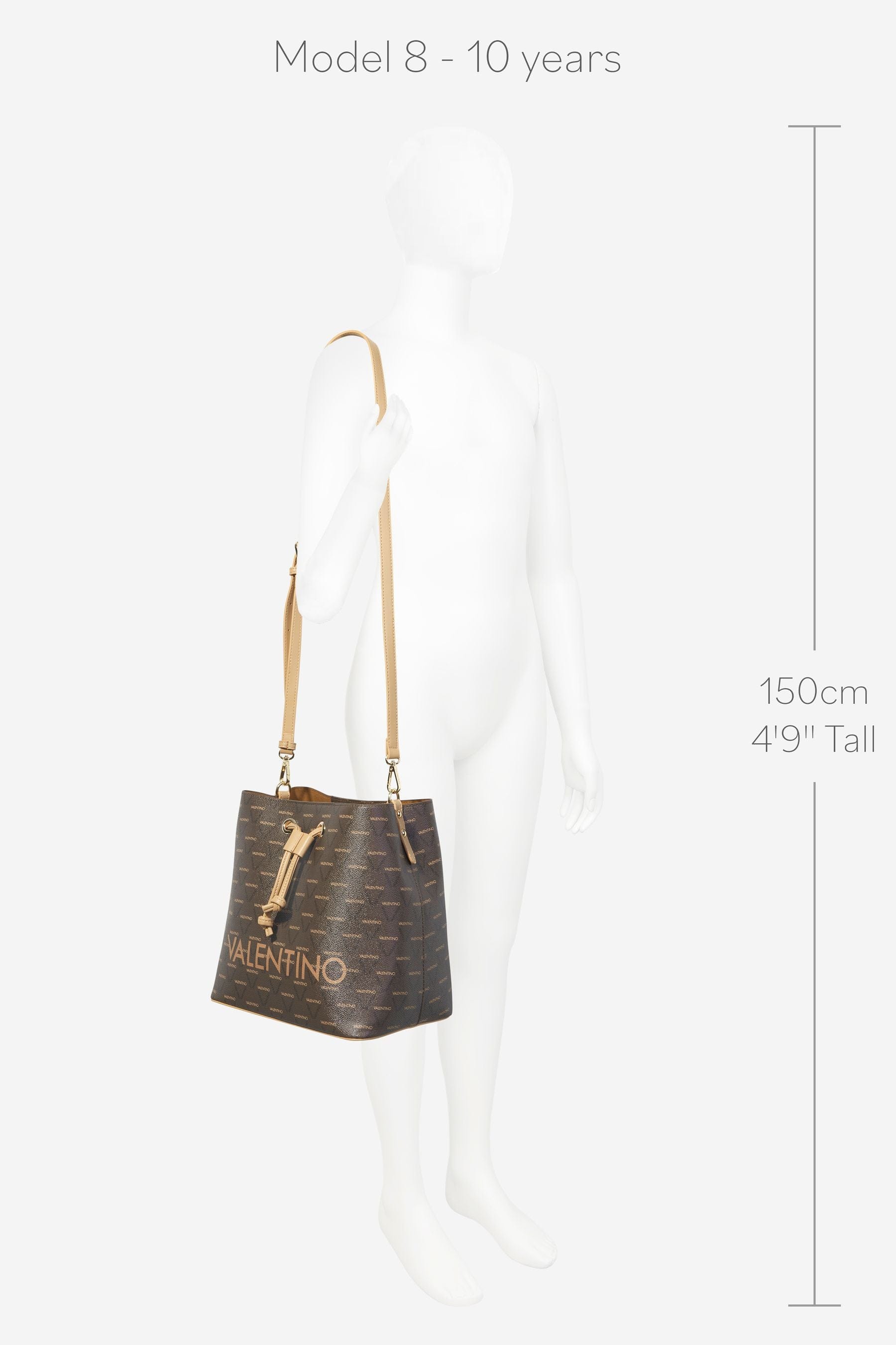 Valentino Girls Liuto Bucket Bag in Brown