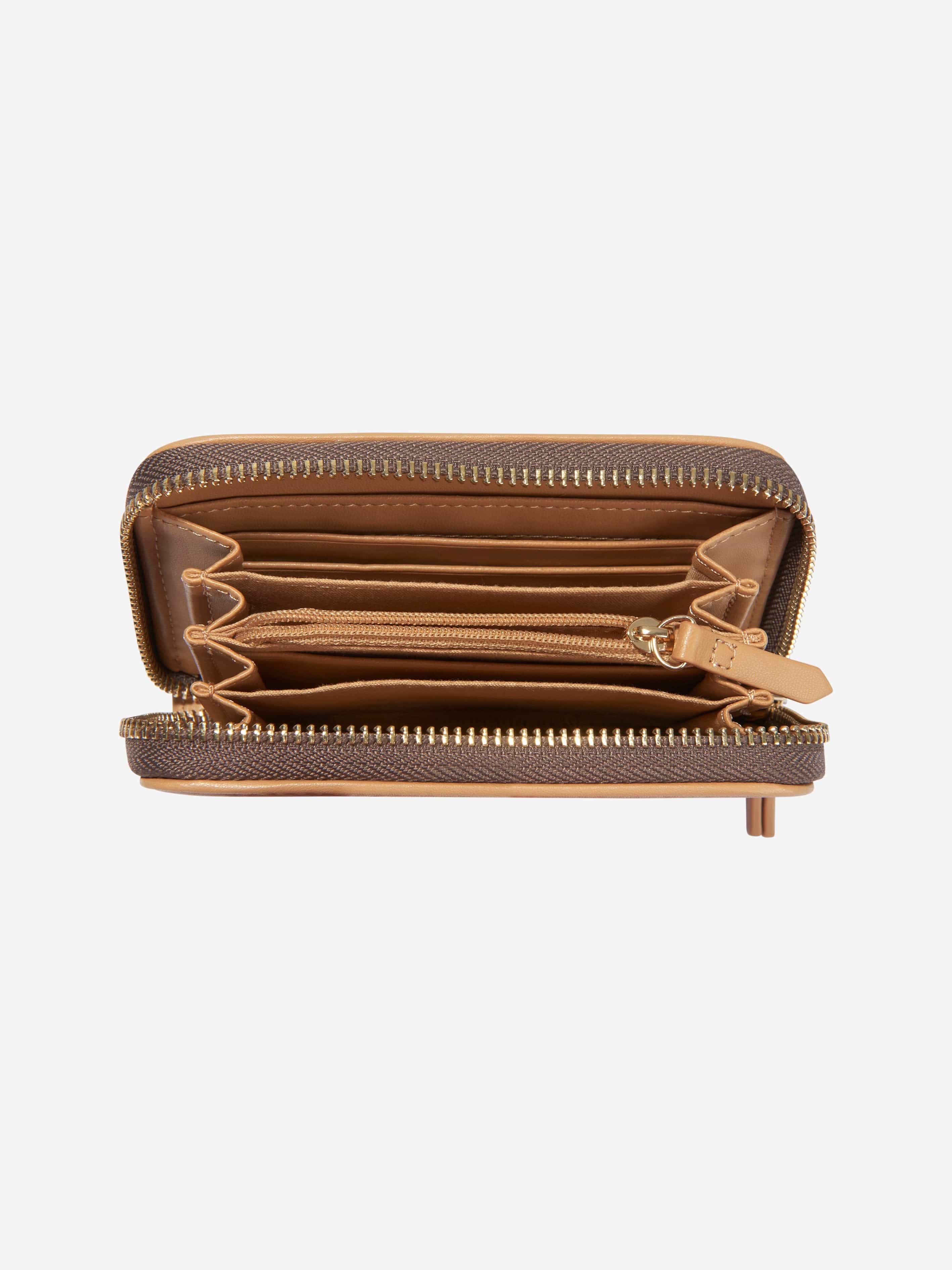 Valentino Girls Zip Around Wallet in Brown