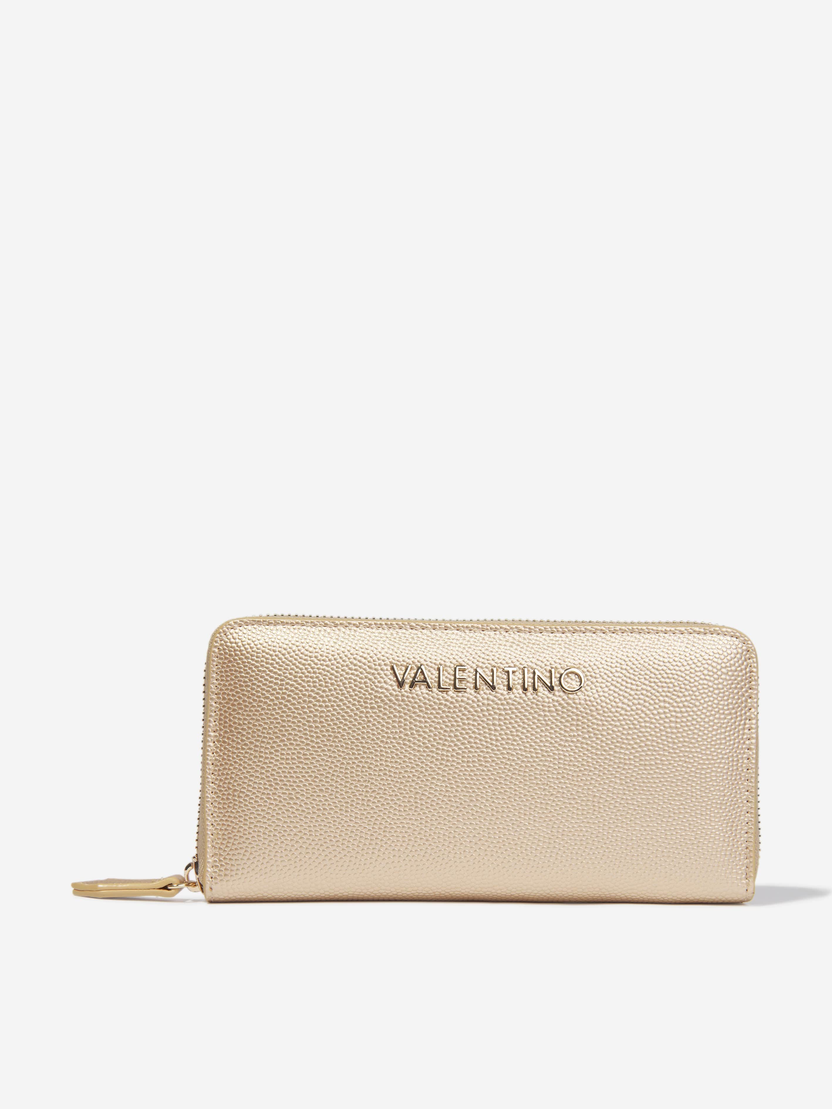 Valentino Girls Divina Zip Around Wallet in Gold