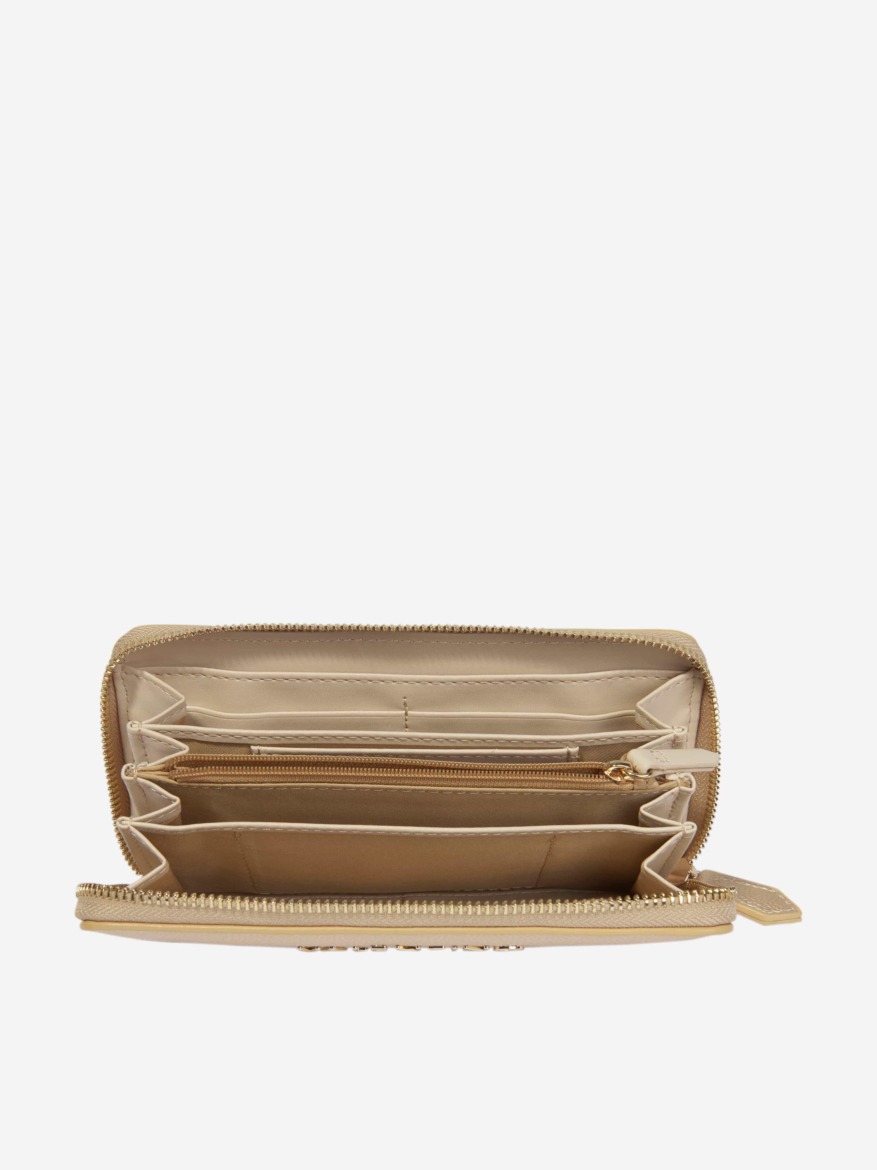 Valentino Girls Divina Zip Around Wallet in Gold