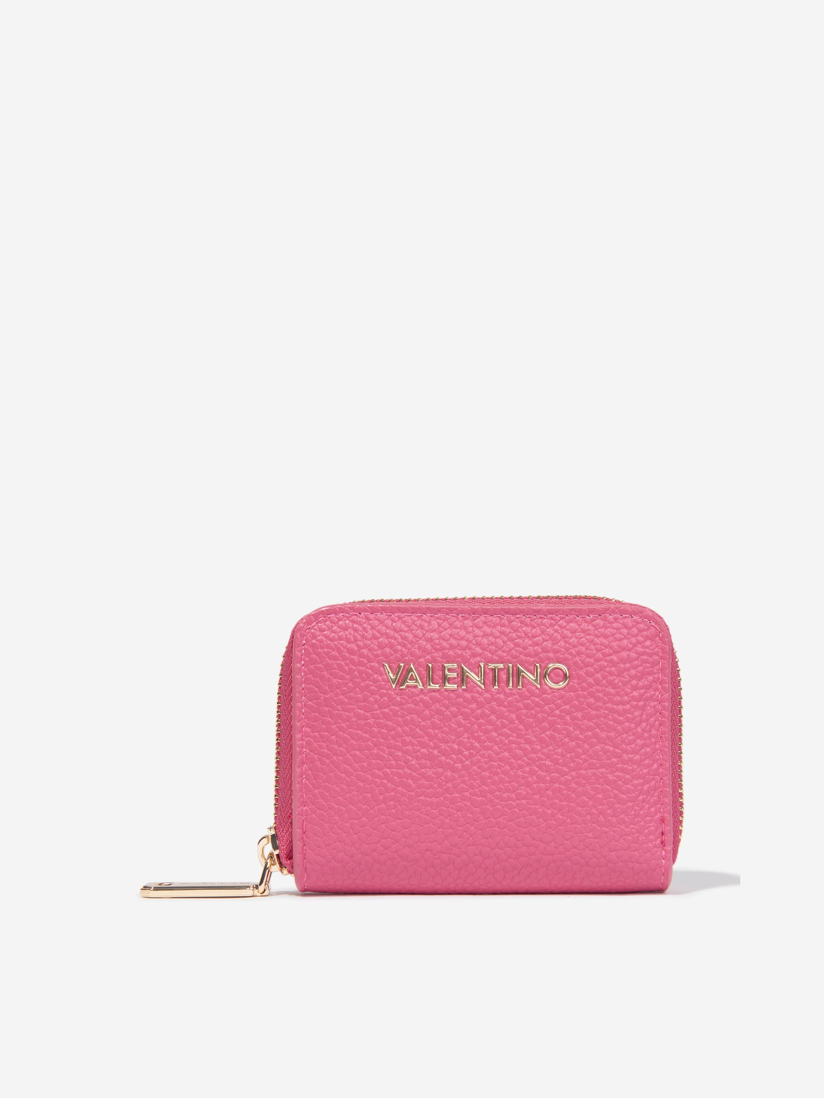 Valentino Girls Zip Around Wallet in Coral