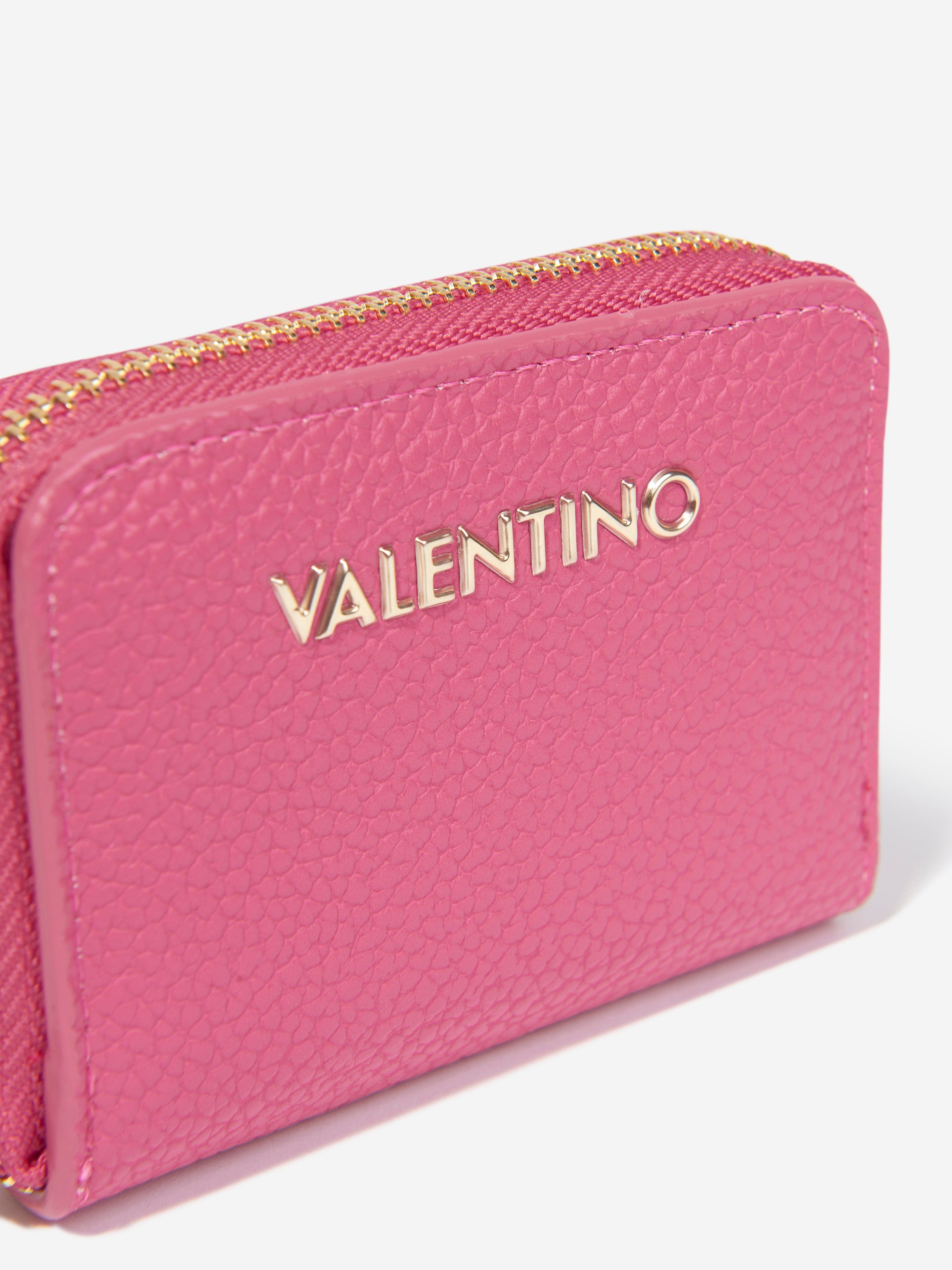 Valentino Girls Zip Around Wallet in Coral