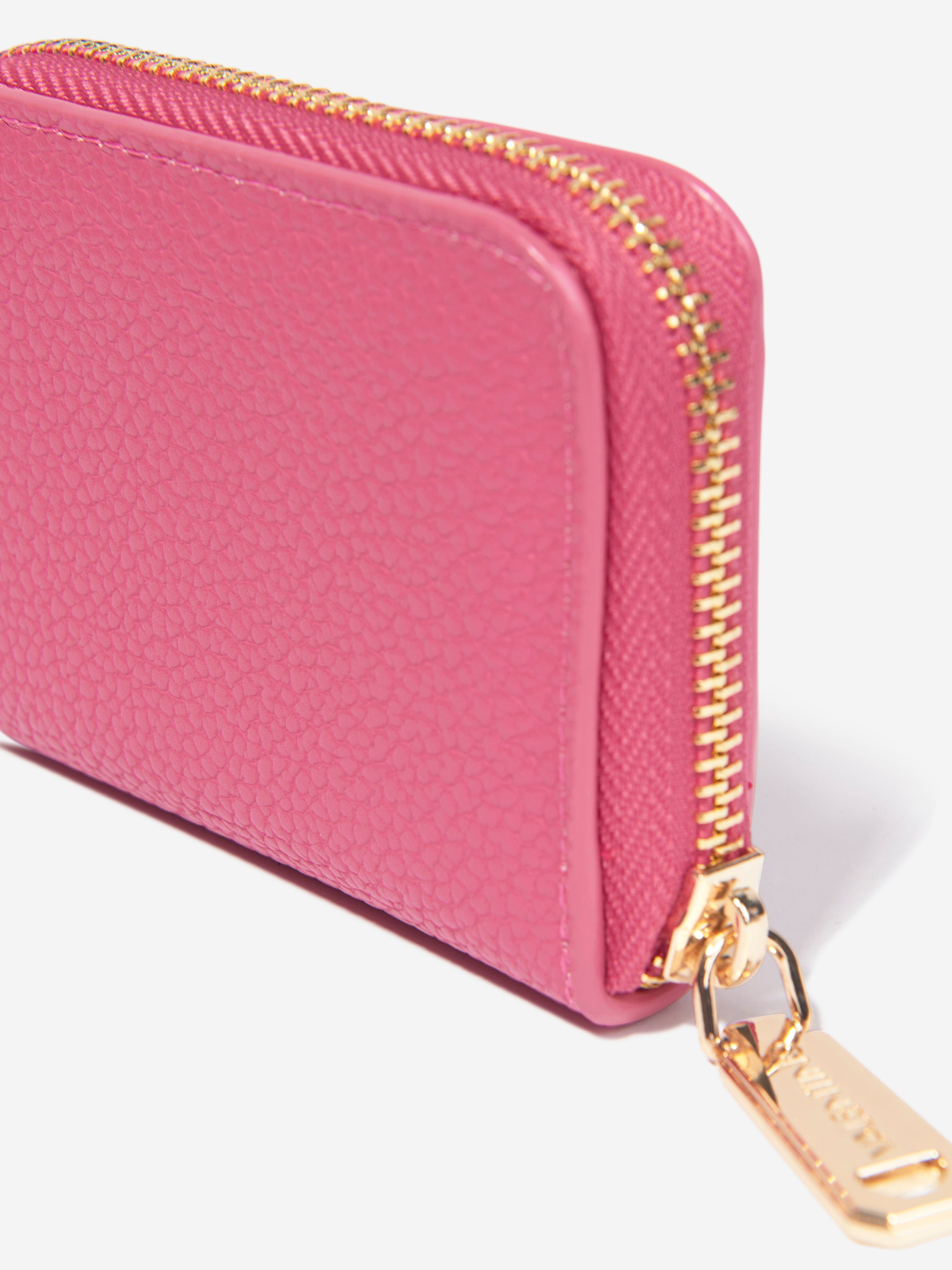 Valentino Girls Zip Around Wallet in Coral