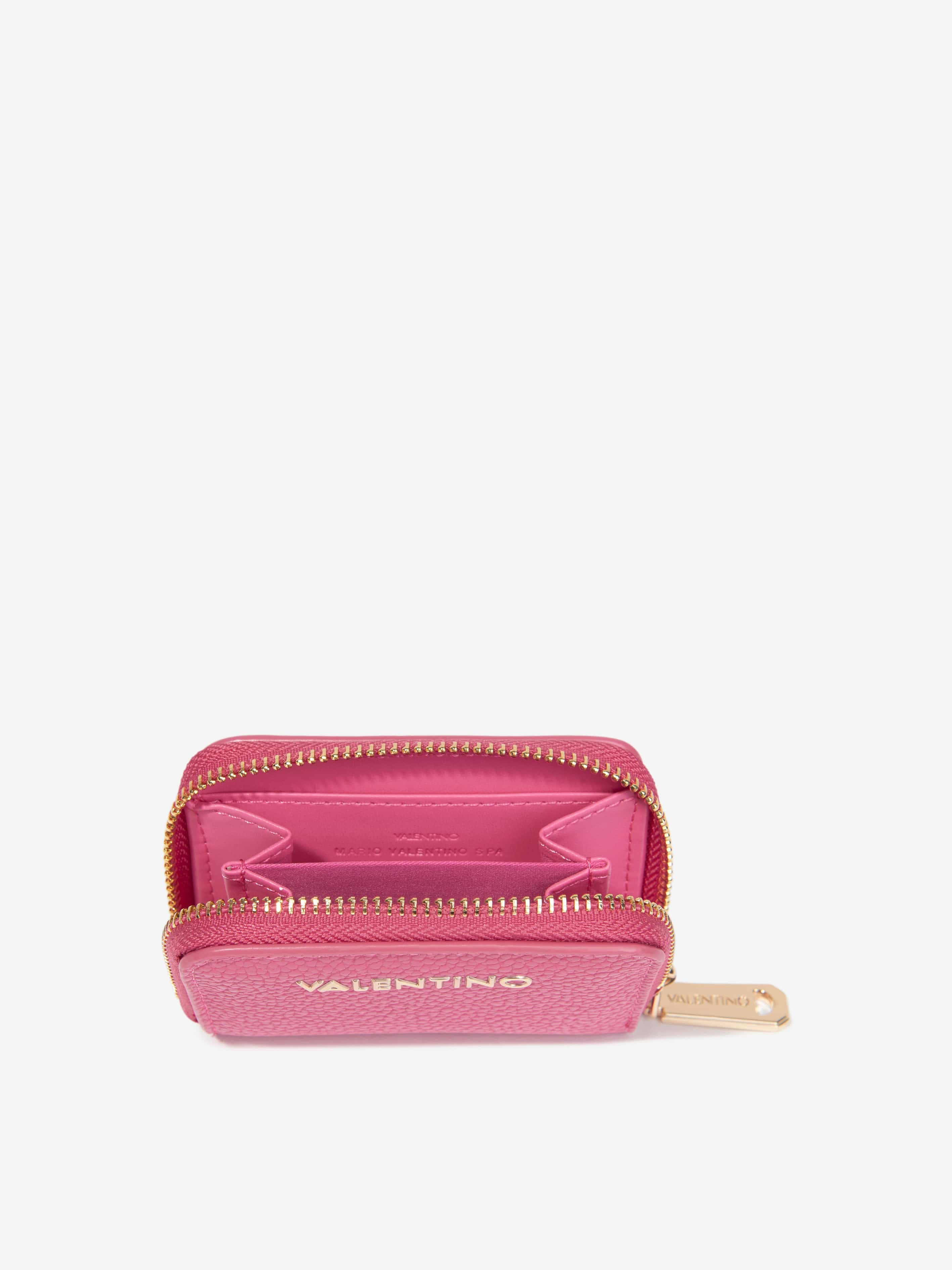 Valentino Girls Zip Around Wallet in Coral