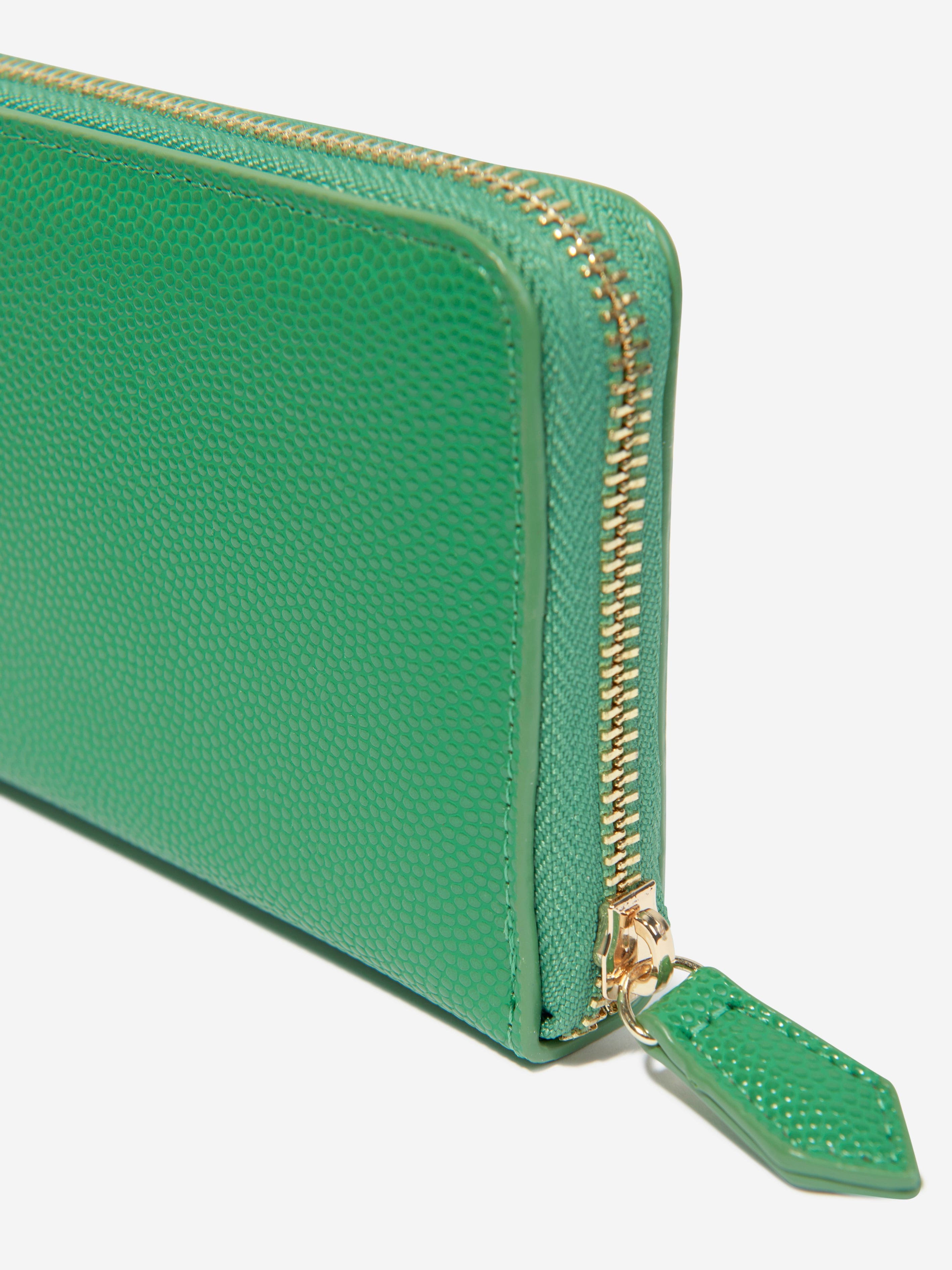 Valentino Girls Divina Zip Around Wallet in Green (18.9cm)