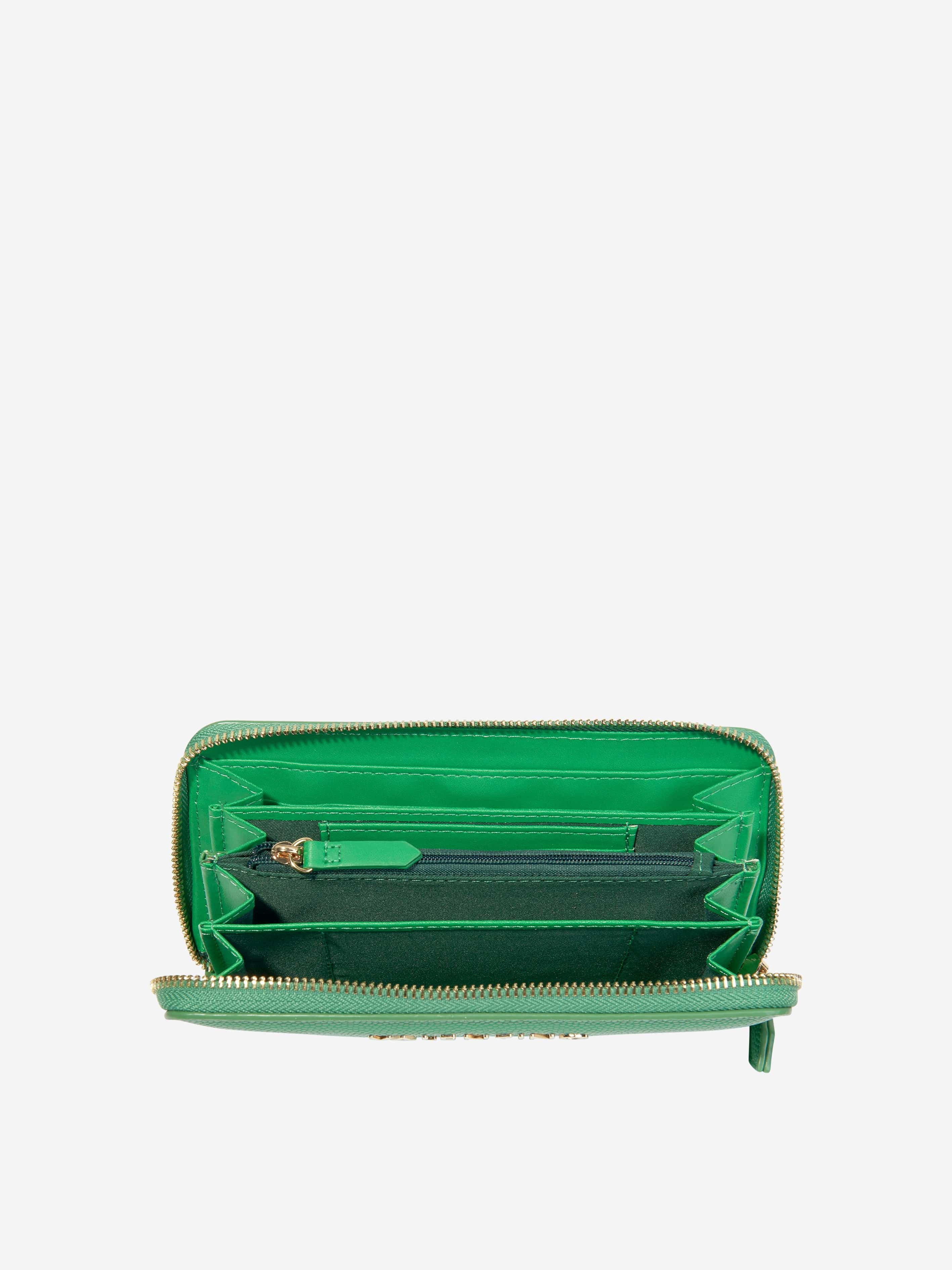 Valentino Girls Divina Zip Around Wallet in Green (18.9cm)