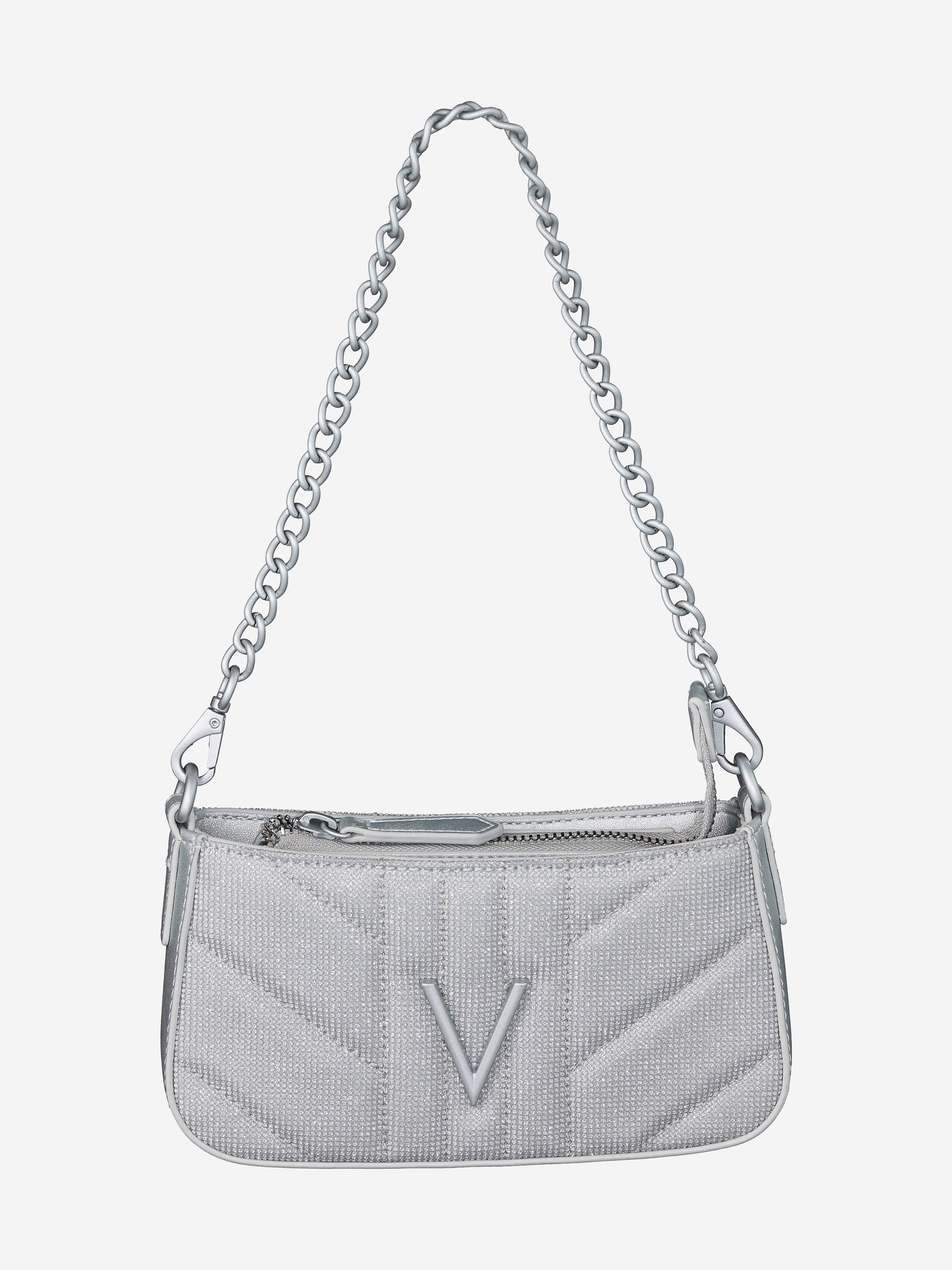 Valentino Girls Portobello Crossbody Bag in Silver (10cm)