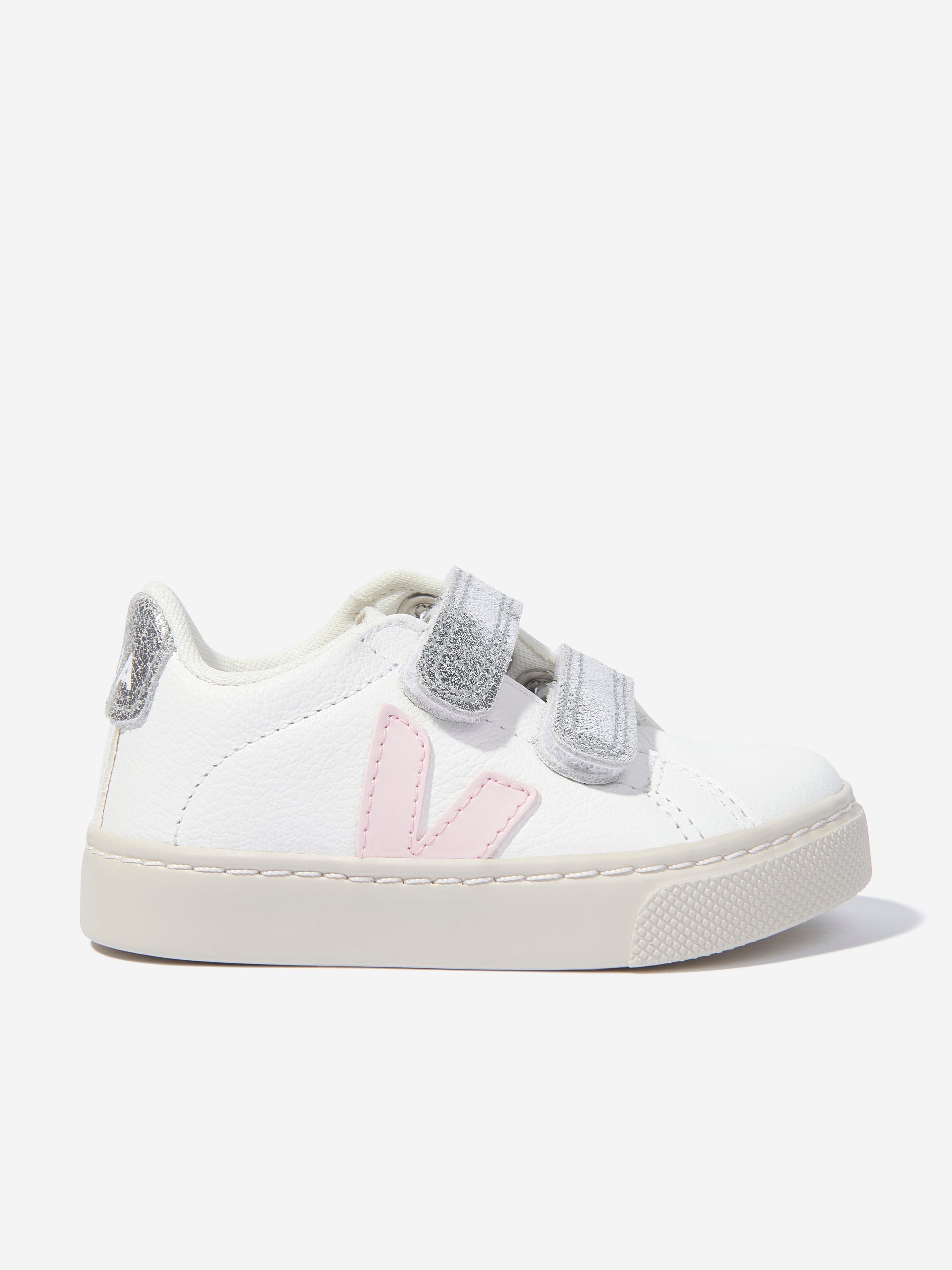 Veja Girls ChromeFree Leather Esplar Trainers in White